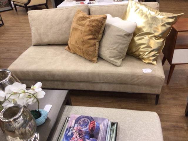 Sierra Modern Armless Loveseat with Pillow - Compact Sofa for Small Spaces, Living Room, Bedroom or Office - Comfortable 2-Seater Couch for Relaxing and Lounging