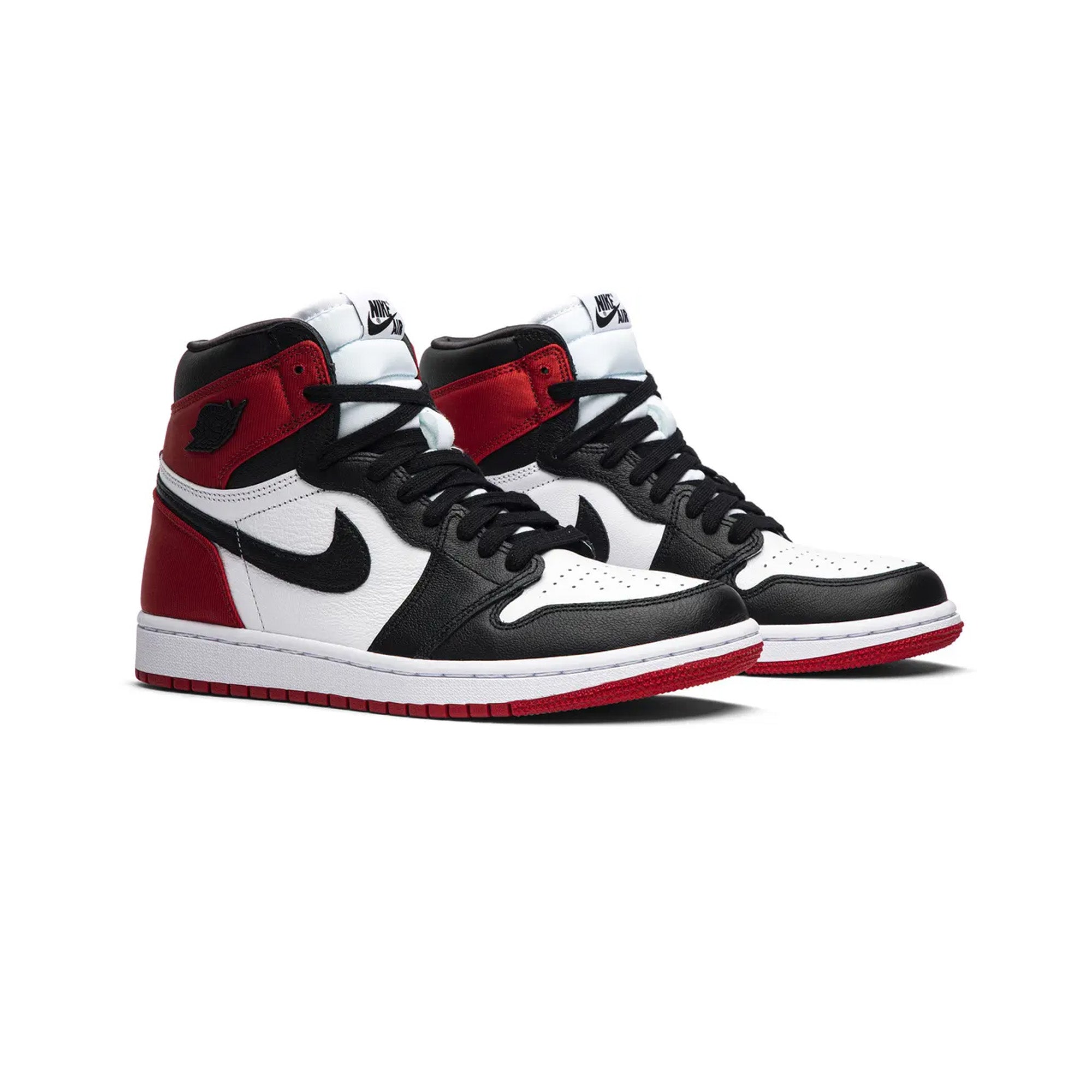 Air Jordan 1 'Satin Black Toe' Retro High OG Men's Basketball Shoes - Perfect for Streetwear & Sneaker Collectors