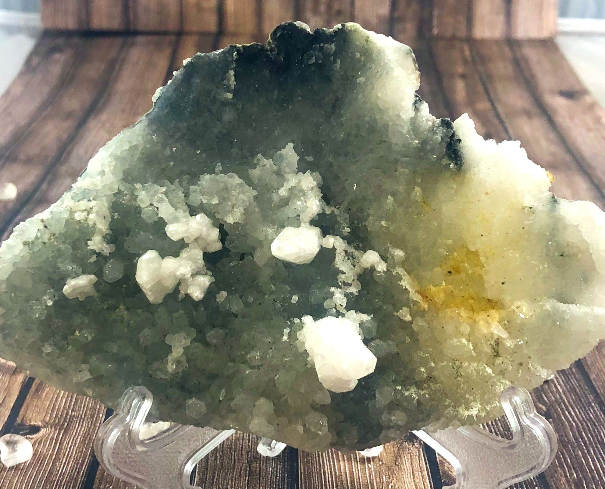 Natural Bulgarian Quartz and Calcite Crystal Specimen - Healing Stones for Meditation, Reiki, and Home Decor