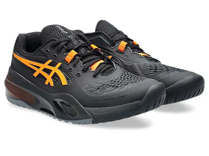 ASICS Men's Gel Resolution X Tennis Shoes - Black/Shocking Orange | High-Performance Court Shoes for Competitive Play & Training