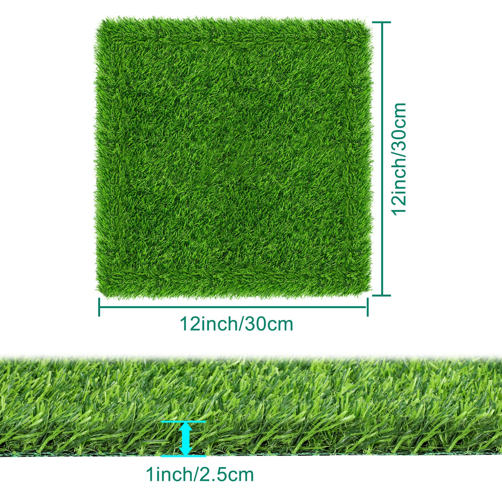 8 Pack Washable Artificial Grass Chicken Nesting Box Pads - 12