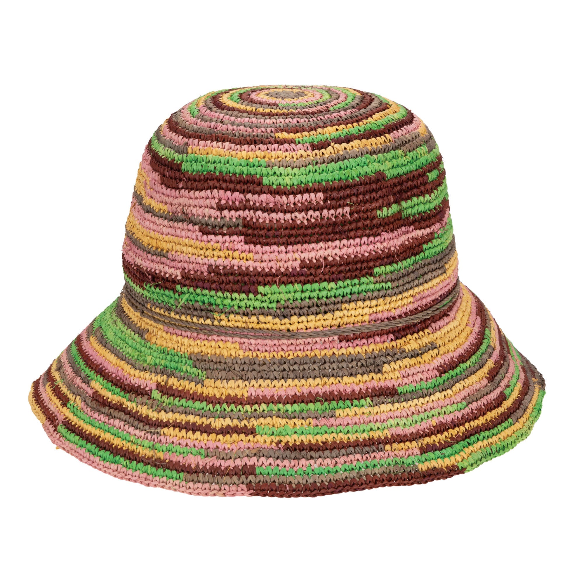 Iris Women's Crochet Raffia Packable Bucket Hat - Wide Brim Sun Hat for Women, UPF 50+ UV Protection, Foldable Travel Hat for Beach, Vacation & Outdoor Activities (RHS3109)