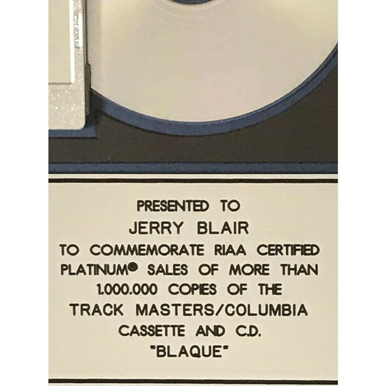 Blaque Debut RIAA Platinum Album Award - Certified Music Achievement for Collectors & Fans - Perfect for Display in Studios, Offices & Music Rooms