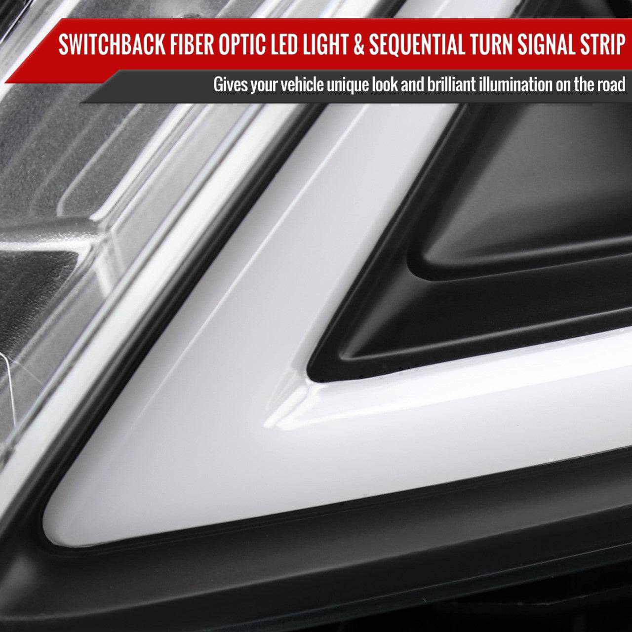 2008-2013 Infiniti G37 / 2014-2015 Q60 Coupe & Convertible LED Headlight Set with Sequential Switchback Turn Signal & Projector - Matte Black Housing & Clear Lens - Upgrade for Night Driving & Enhanced Visibility