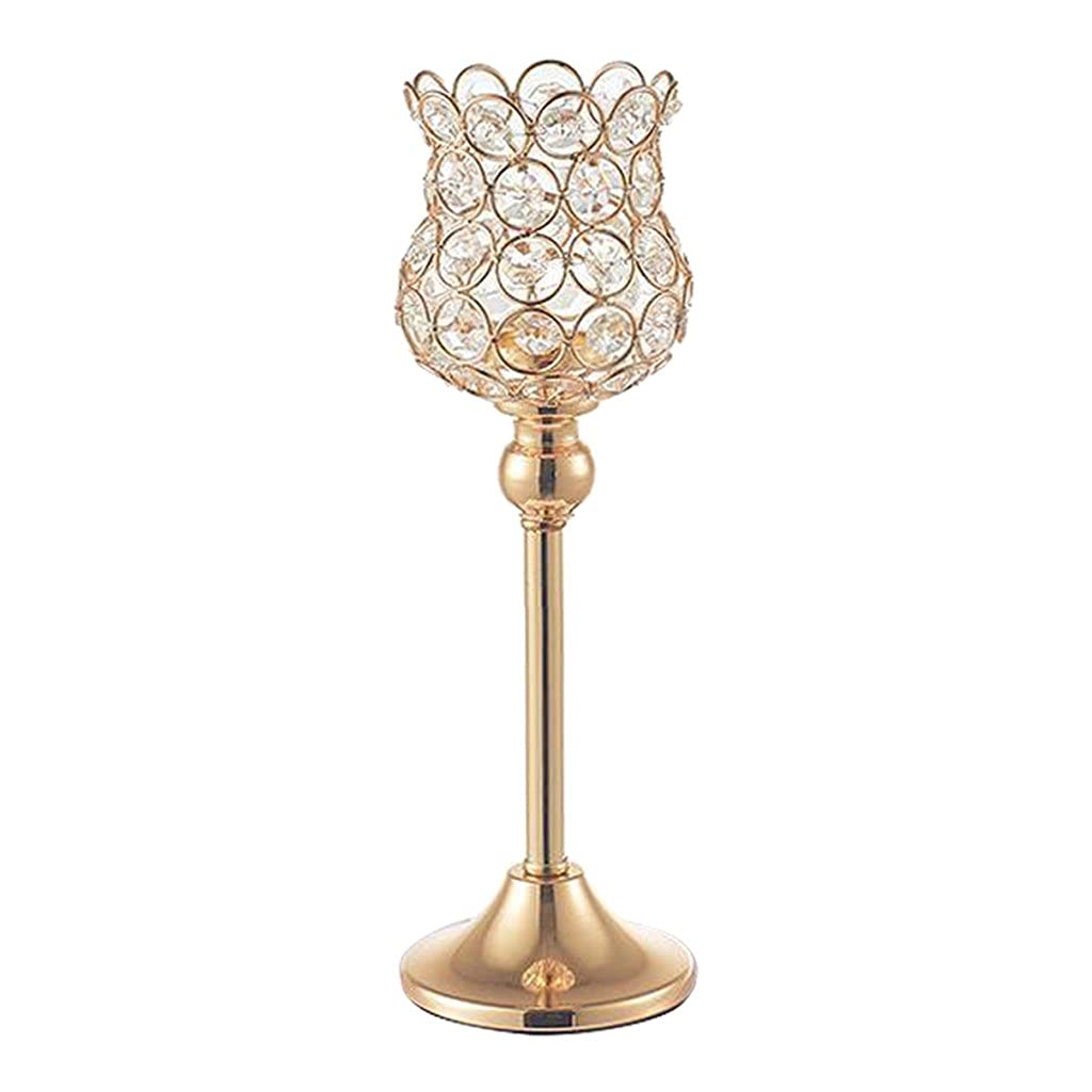 PQKDY 28cm Large Crystal Candelabra Tea Light Holder - Elegant Wedding & Home Decor Candle Stand for Centerpieces, Dining Tables, and Romantic Ambiance