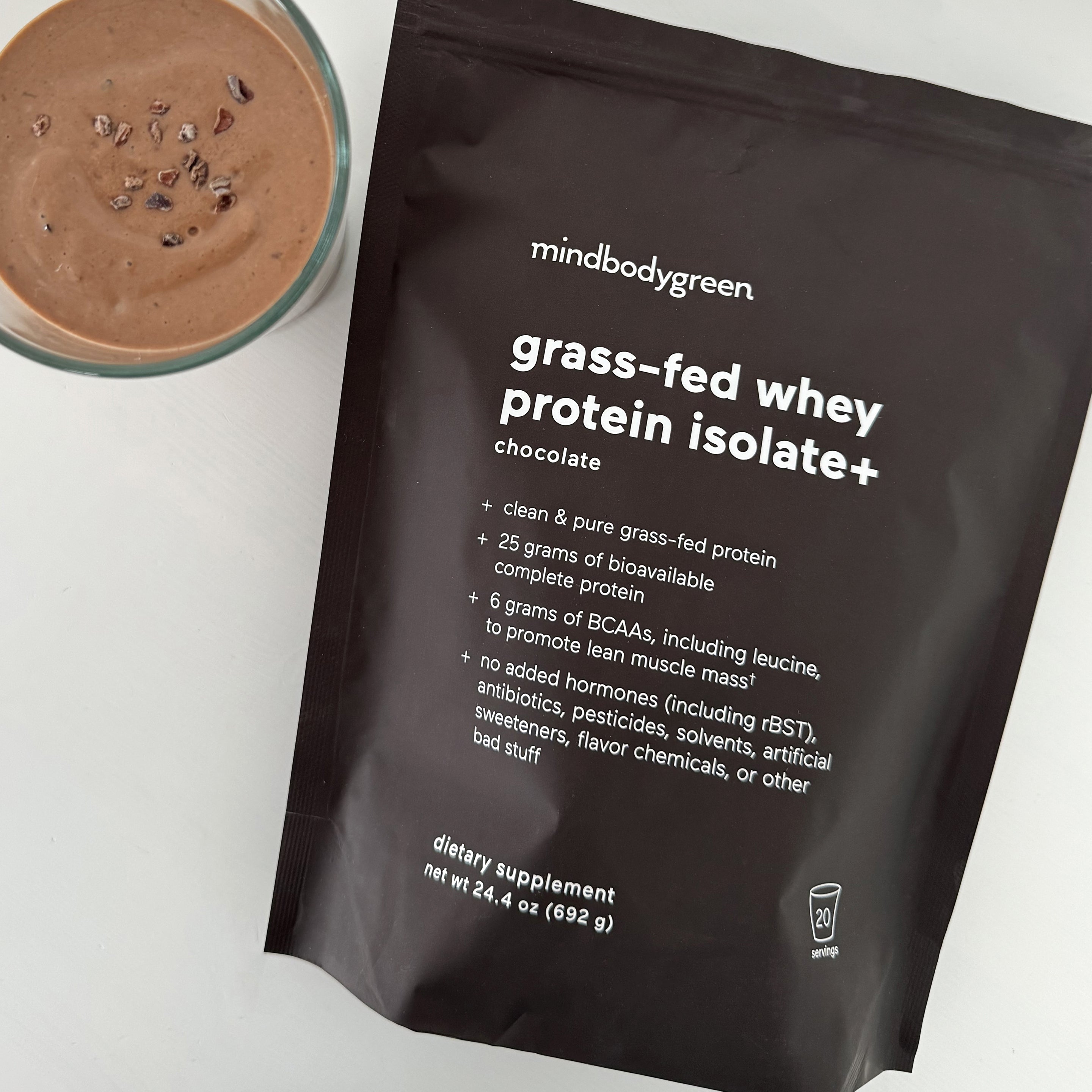 Grass-Fed Whey Protein Isolate Chocolate Flavor - 3 Pack for Muscle Recovery & Post-Workout Nutrition