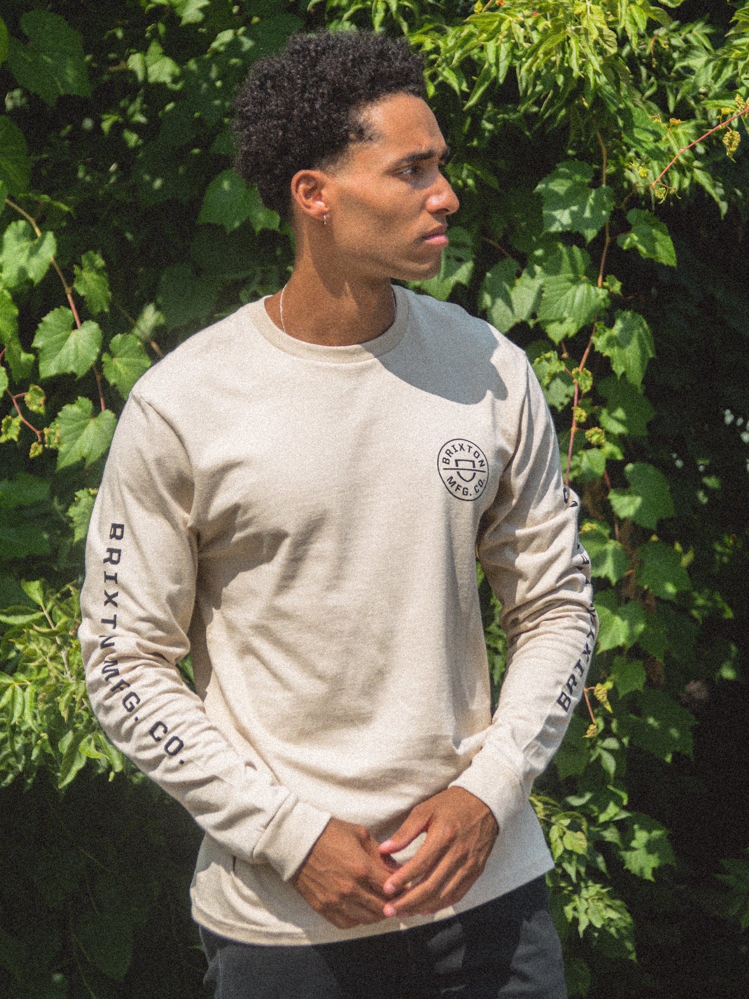 Brixton Crest Long Sleeve T-Shirt for Men | Soft Cotton Crewneck Tee | Casual & Streetwear Style | Perfect for Everyday Wear, Layering & Outdoor Activities