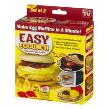 LI&HI Easy Eggwich Microwave Egg Cooker - Fast Breakfast Maker for Sandwiches & Omelets (Red & Clear) - Perfect for Quick Meals, Office Lunches & Healthy Eating