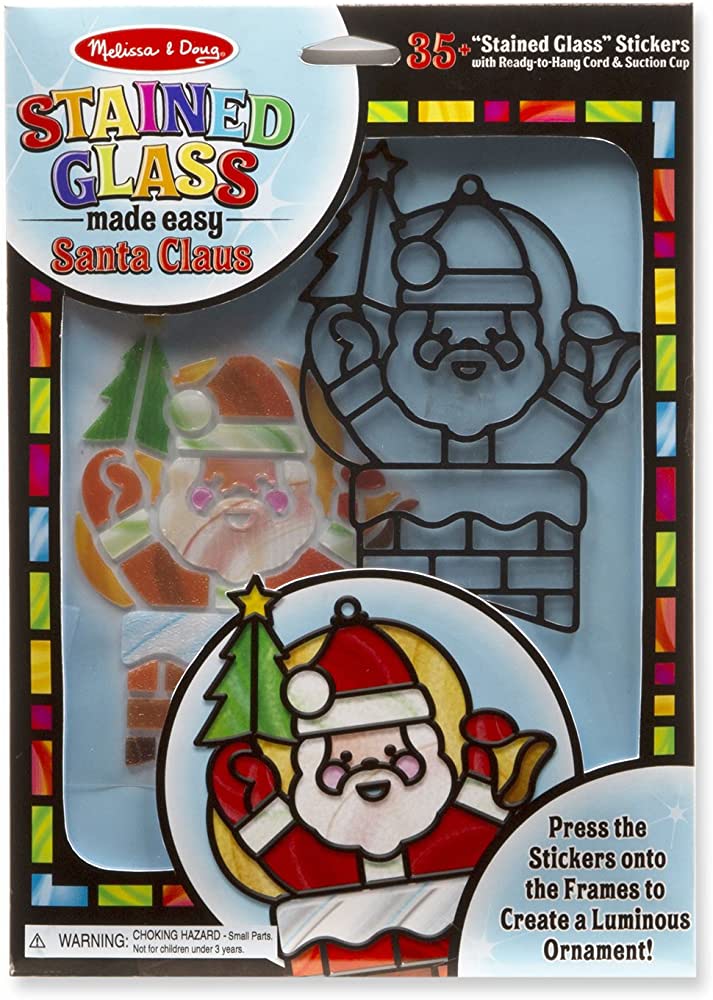 Stained Glass Santa Claus Ornament - Handmade Christmas Decor for Tree, Window, and Holiday Home Decor | Perfect Gift for Christmas Lovers
