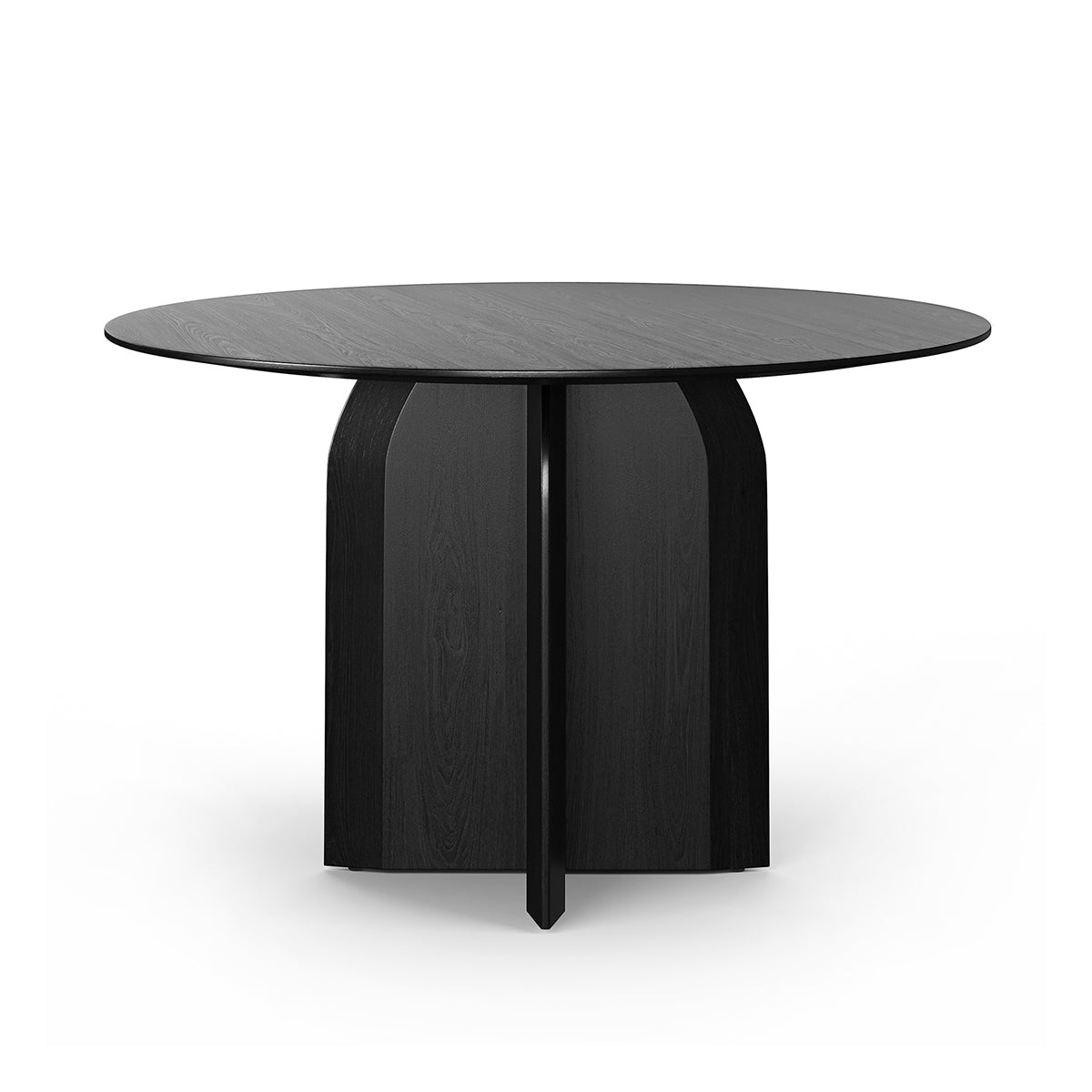 Round Oak Dining Table - Solid Wood Farmhouse Style for Kitchen & Dining Room - Perfect for Family Gatherings & Entertaining Guests
