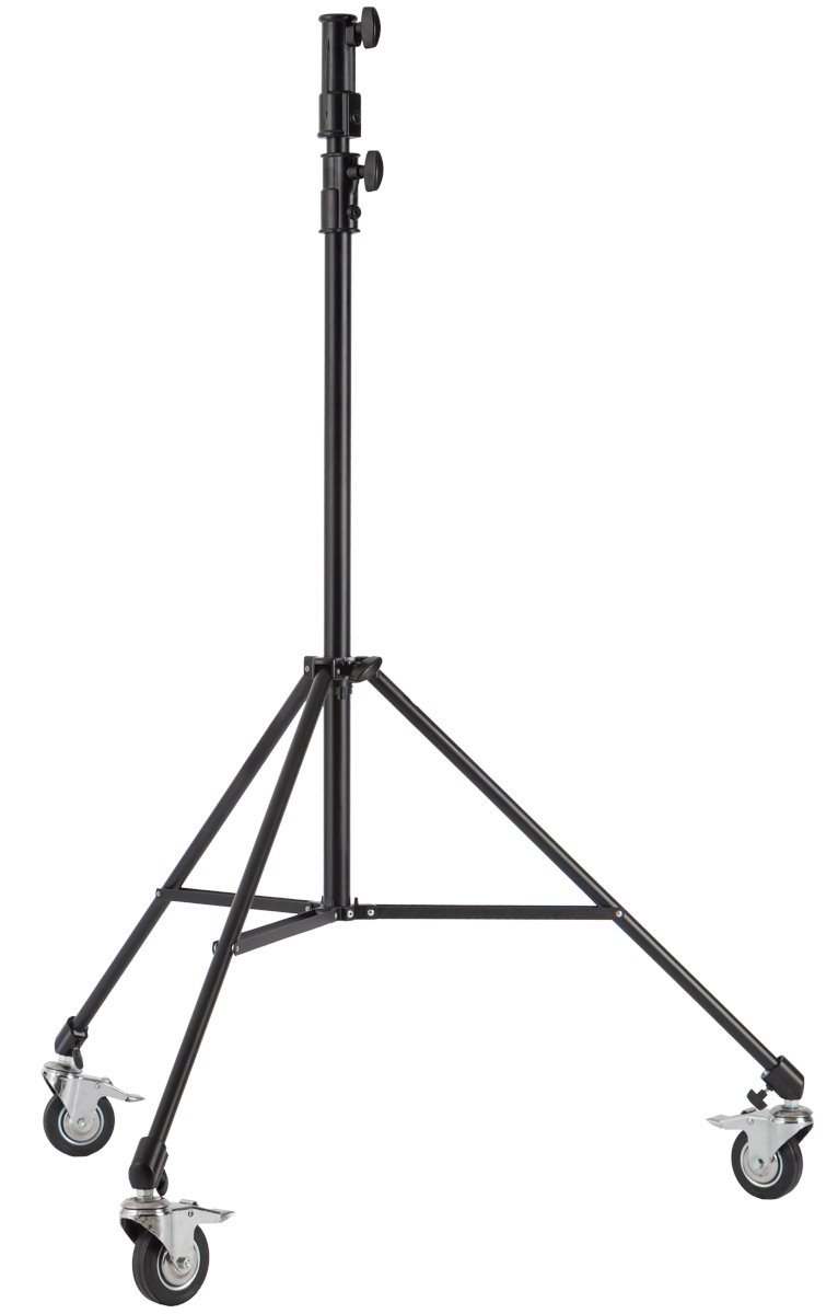 7' Junior Double Riser Stand with Wheels - Portable Music Stand for School Band, Church Choir & Home Practice