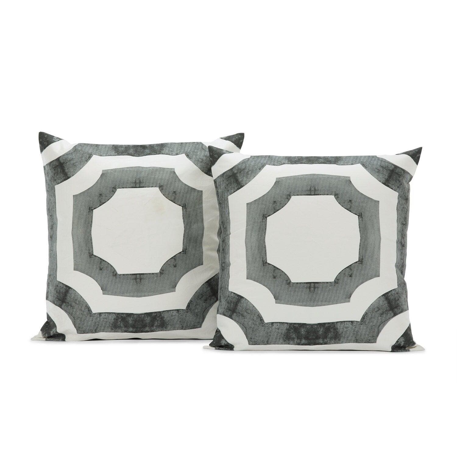 Mecca Steel Emblem Printed Cotton Cushion Covers Set of 2 - Soft Decorative Pillow Cases for Sofa, Bed, Living Room & Home Decor