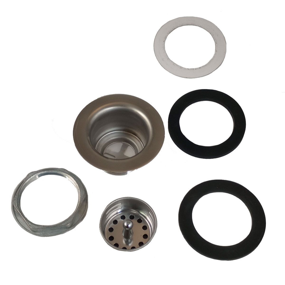 Barista Basics Rinser Drain Assembly - Large Stainless Steel Coffee Bar Accessory for Commercial Espresso Machines & Home Coffee Stations