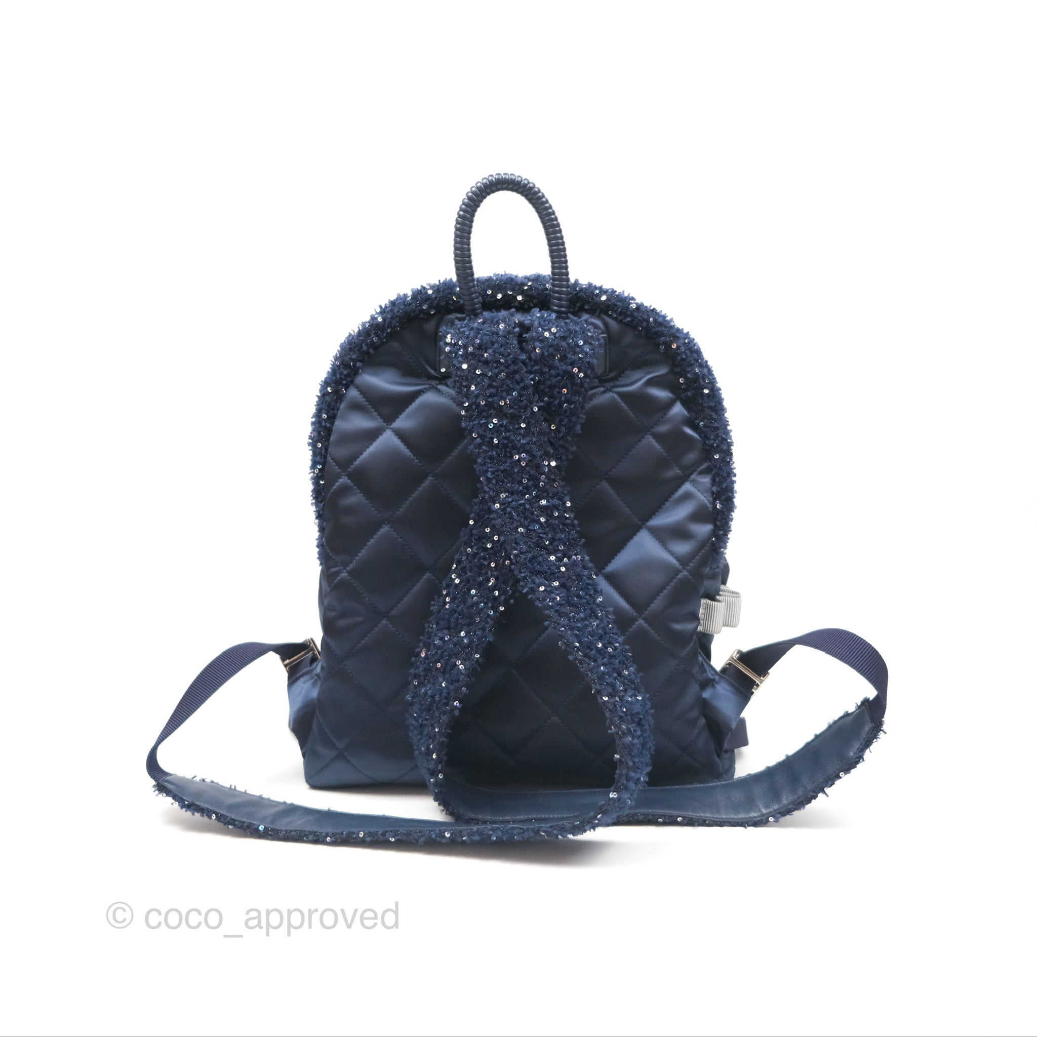 Chanel Astronaut Essentials Backpack - Navy Blue Tweed & Nylon Luxury Designer Backpack for Women | Perfect for Travel, Work & Everyday Use