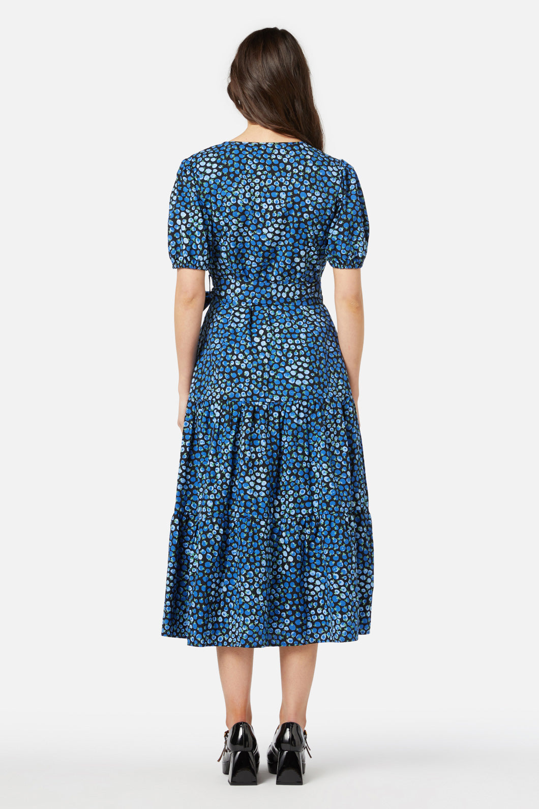 Bessie Midi Wrap Dress for Women - Flattering V-Neck A-Line Summer Dress with Belt | Perfect for Office, Date Night & Vacation Outfits