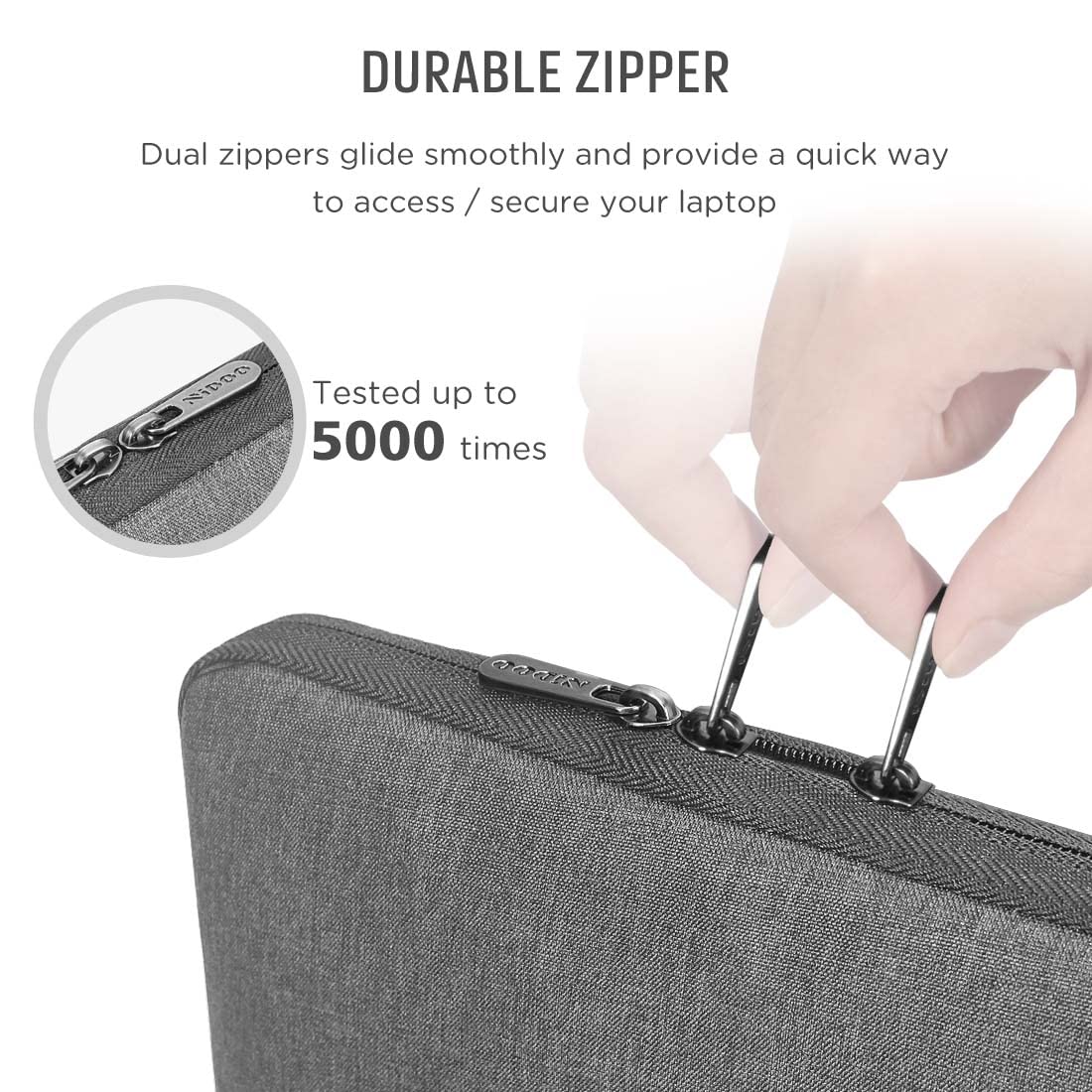 Premium NIDOO 12.5-13 Inch Laptop Sleeve Case for MacBook Pro/Air M2, iPad Pro, Surface Pro 8, ThinkPad X13 & HP EliteBook - Protective Grey Neoprene Sleeve for Work, School & Travel