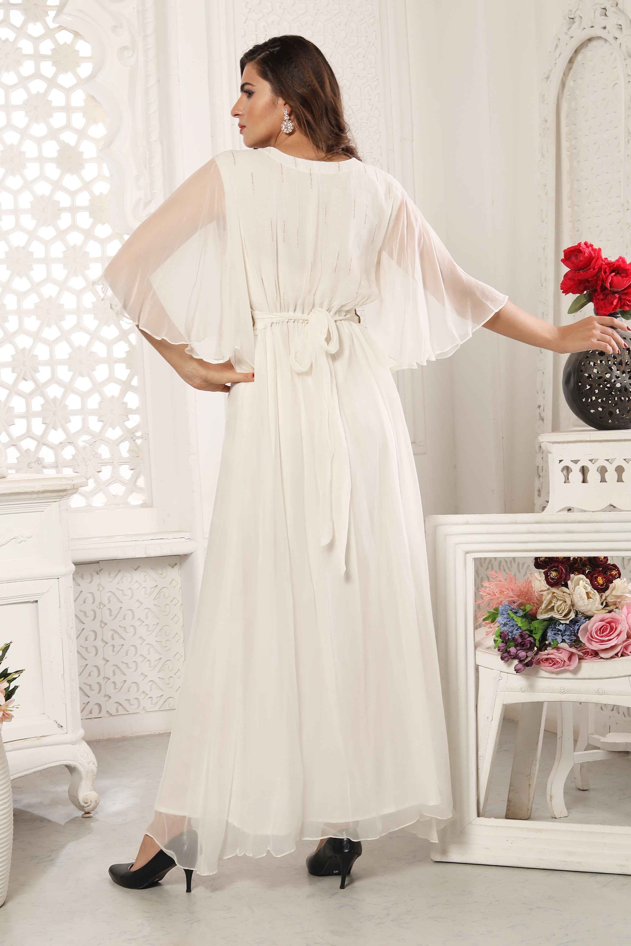 Elegant Hand-Beaded Arabic Kaftan Dress - Maxi Abaya Caftan for Women | Perfect for Weddings, Parties & Special Occasions