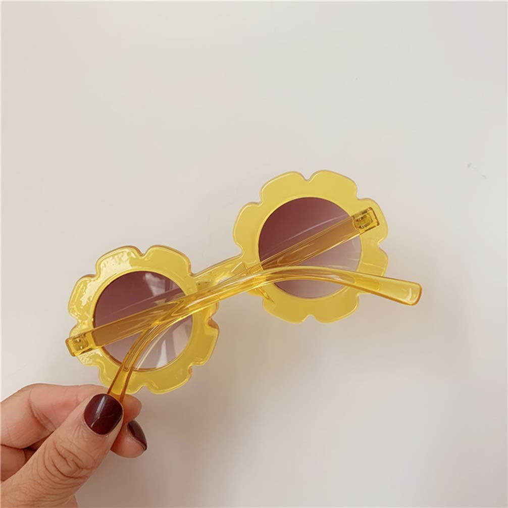 GALPADA 2 Packs Flower Sunglasses for Women & Kids - Daisy Floral Round Sun Glasses for Summer, Beach, Party, and Outdoor Activities - Trendy UV Protection Eyewear for Adults and Children