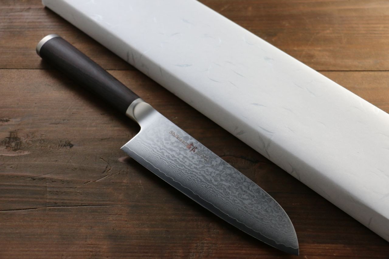 Premium Miyako AUS8 33-Layer Damascus Santoku Knife 165mm - Japanese Kitchen Knife for Professional Chefs & Home Cooking - Perfect for Slicing, Dicing & Chopping Vegetables, Meat & Fish