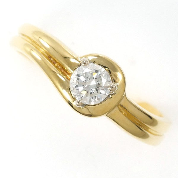 18K Yellow Gold Diamond Ring for Women - Elegant Solitaire Engagement & Wedding Band - Perfect for Proposals, Anniversaries, and Special Occasions
