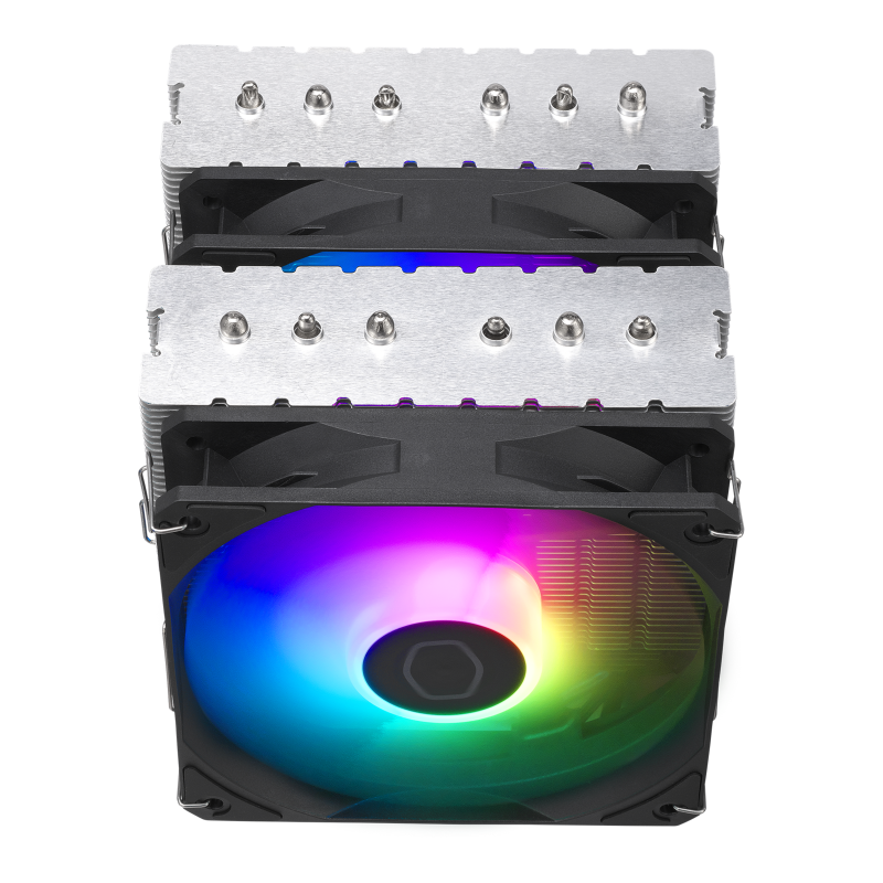 Cooler Master Hyper 620S ARGB CPU Air Cooler - Dual Tower Heatsink with 120mm PWM Fan, Intel/AMD Compatible - Perfect for Gaming PCs & High-Performance Workstations