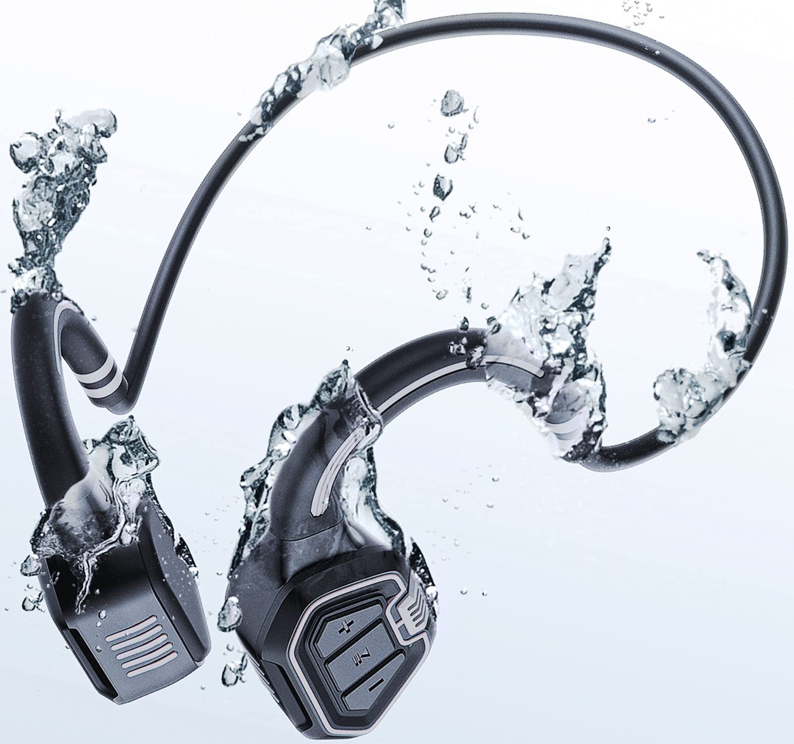 Spobri Bone Conduction Headphones with 16GB Built-in Memory - Wireless Open Ear MP3 Headphones for Swimming, Running, Cycling & Workouts | IPX8 Waterproof, Sweatproof Sports Headphones for Active Lifestyles