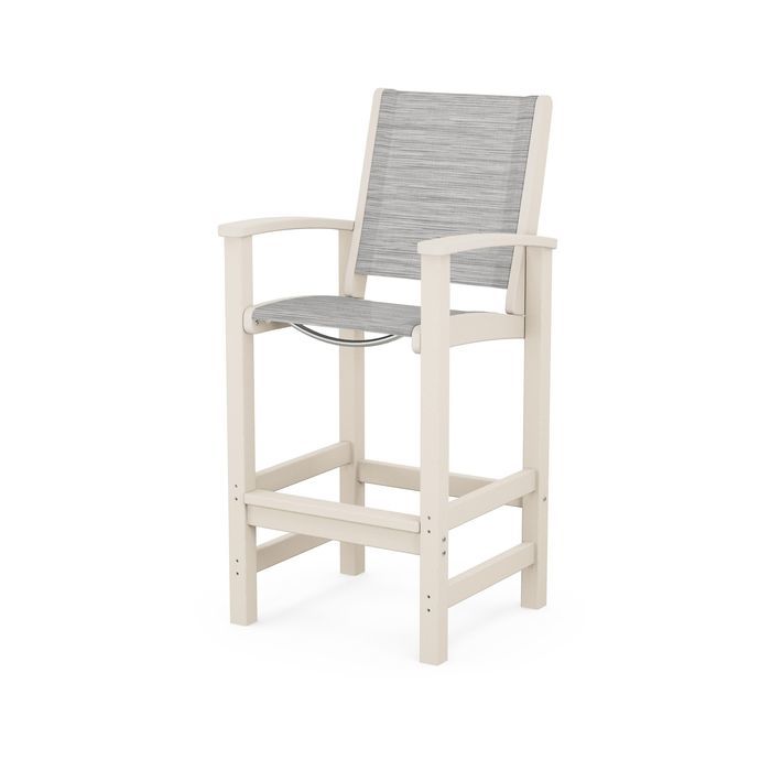 POLYWOOD Coastal Bar Chair - Outdoor & Indoor Bar Stool, Weather-Resistant, Durable, Comfortable - Perfect for Patio, Deck, Kitchen, and Poolside Use