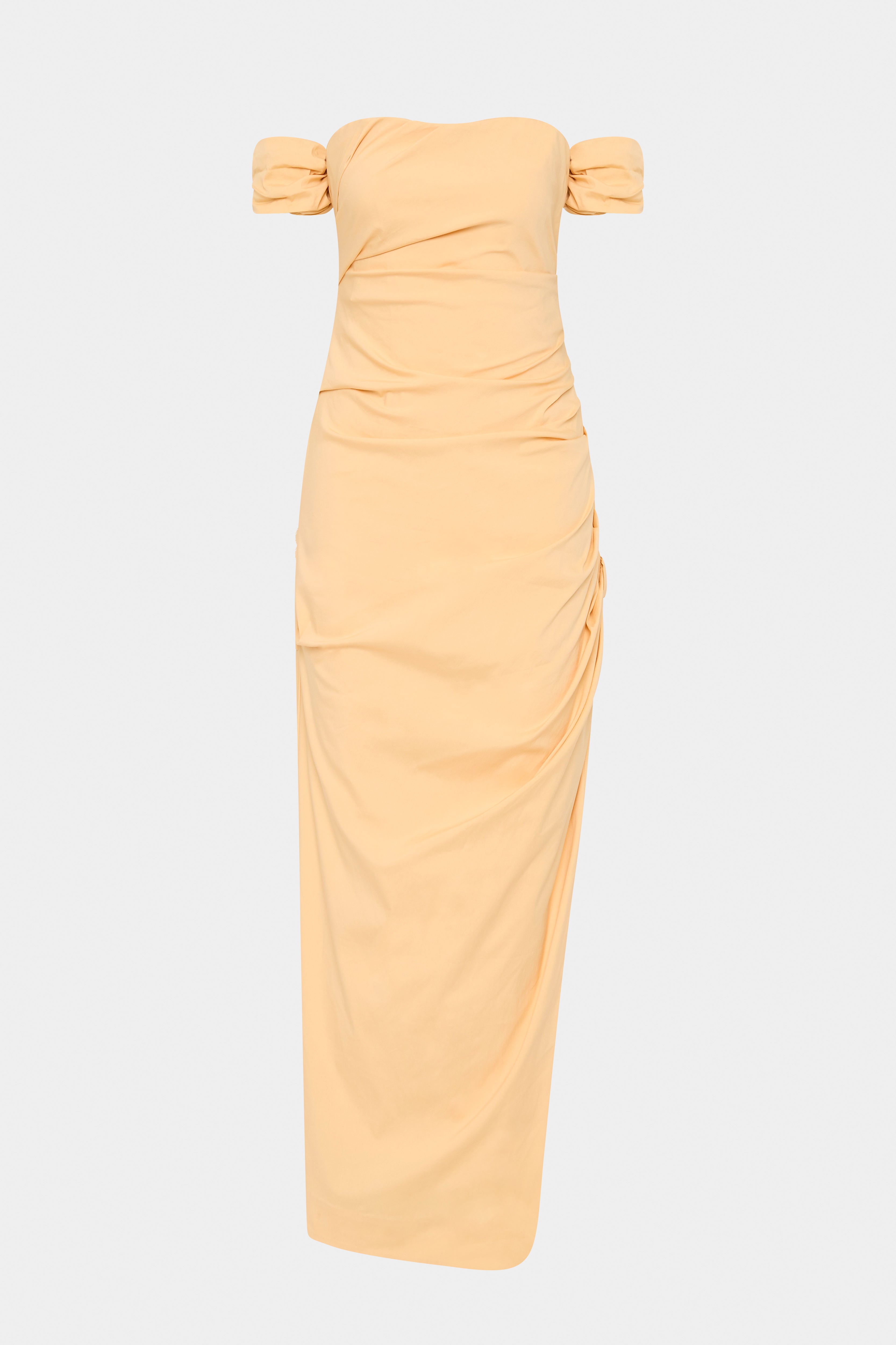 Elegant Carmen Draped Gown - Women's Formal Evening Dress for Prom, Wedding & Special Occasions