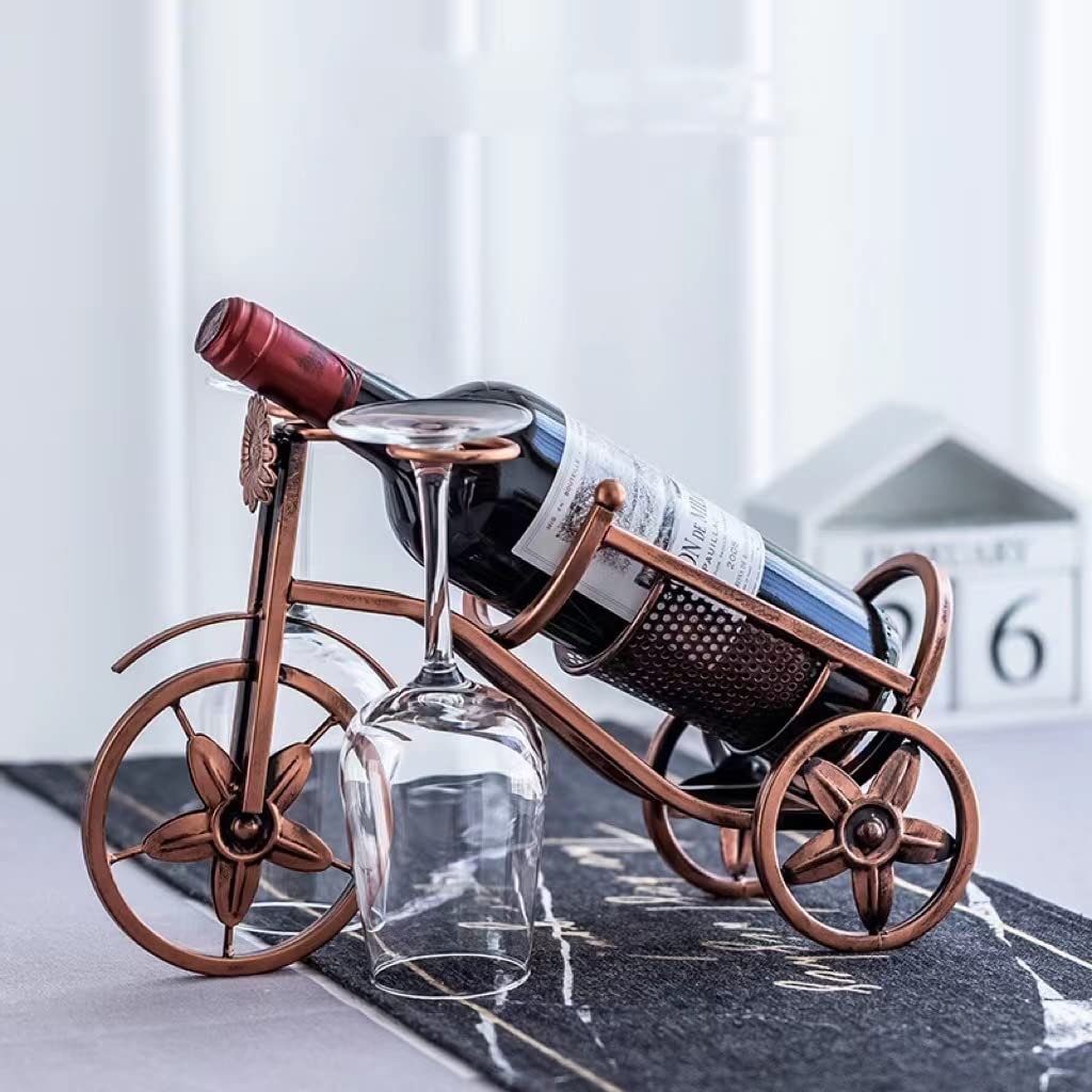 Premium Single Bike Rack with Wine Bottle Holder - Secure Wine Transport for Picnics, Cycling & Outdoor Adventures