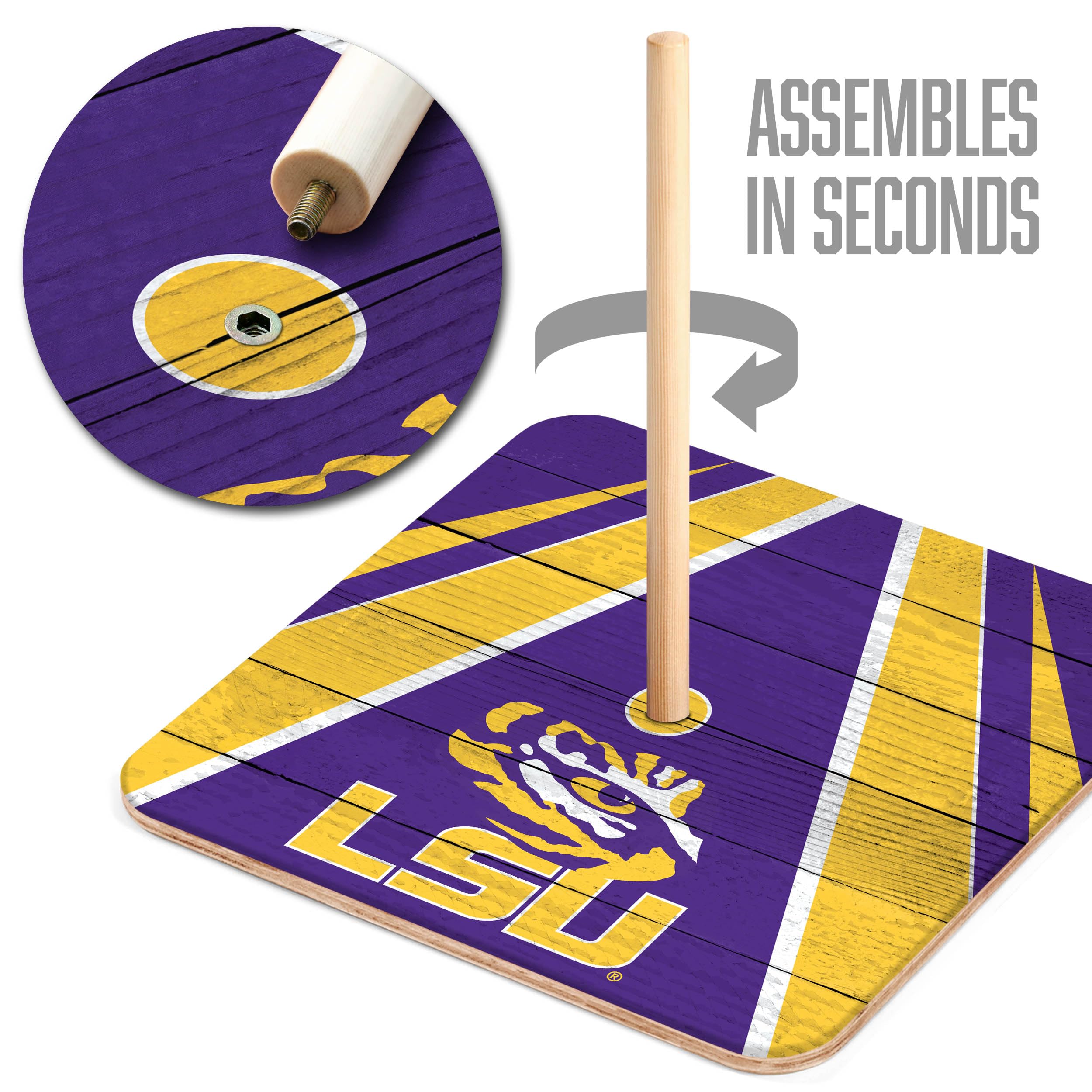 YouTheFan NCAA LSU Tigers Horseshoe Bags - Durable Team Spirit Tote for LSU Fans - Perfect for Game Day, Tailgating & School Events