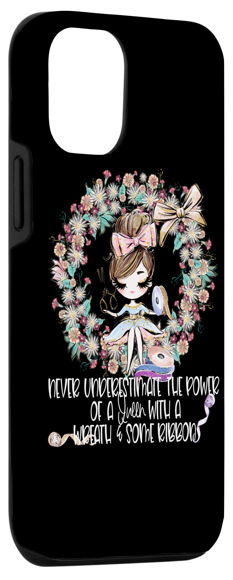 iPhone 12/12 Pro Clear Case for DIY Crafting - Perfect for Wreath Making, Ribbon Crafts & Gift Wrapping - Great Gift for Moms, Wives & Crafters