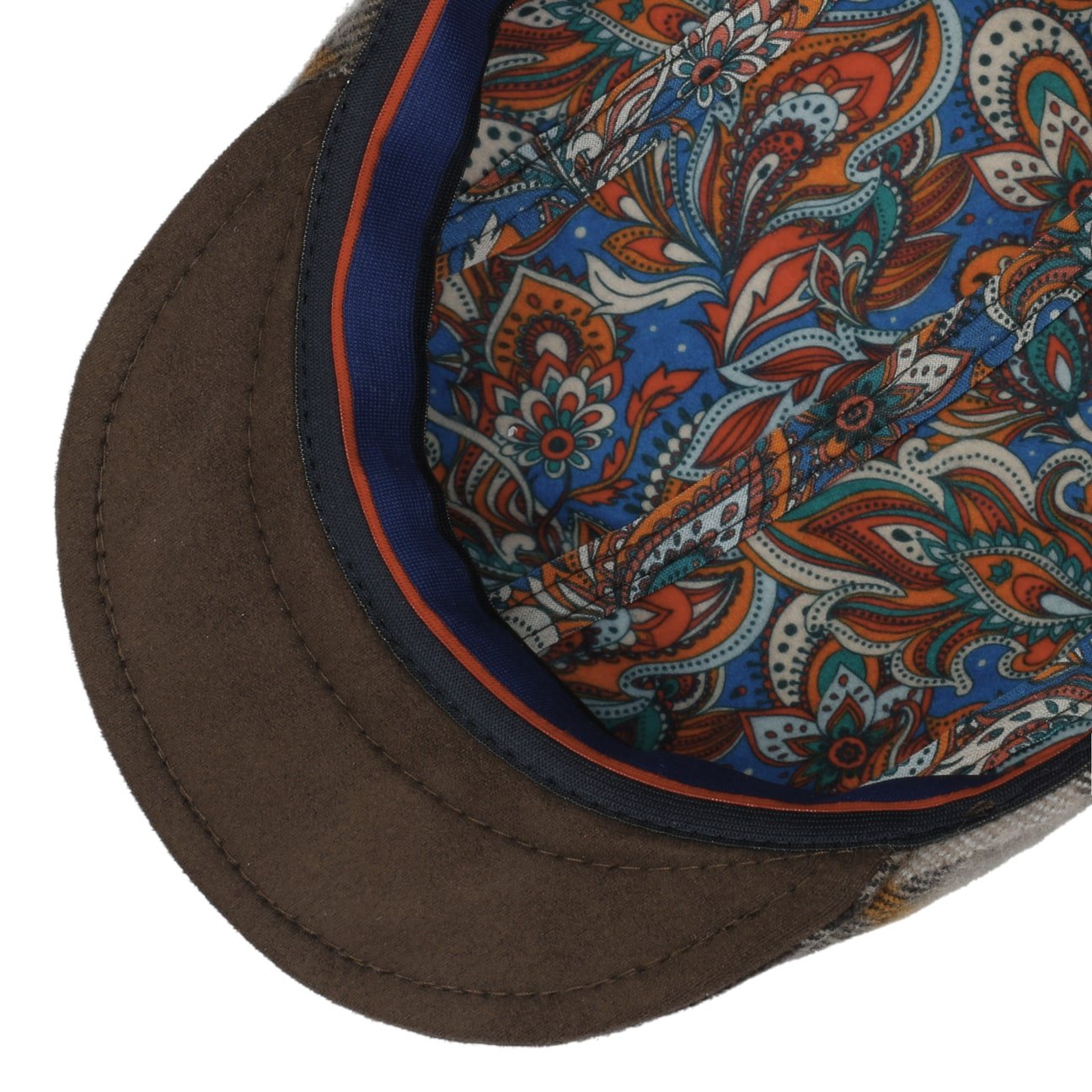 Lierys Wool Check Flat Cap for Men - Classic British Style Winter Hat for Outdoor Activities, Hiking, and Casual Wear