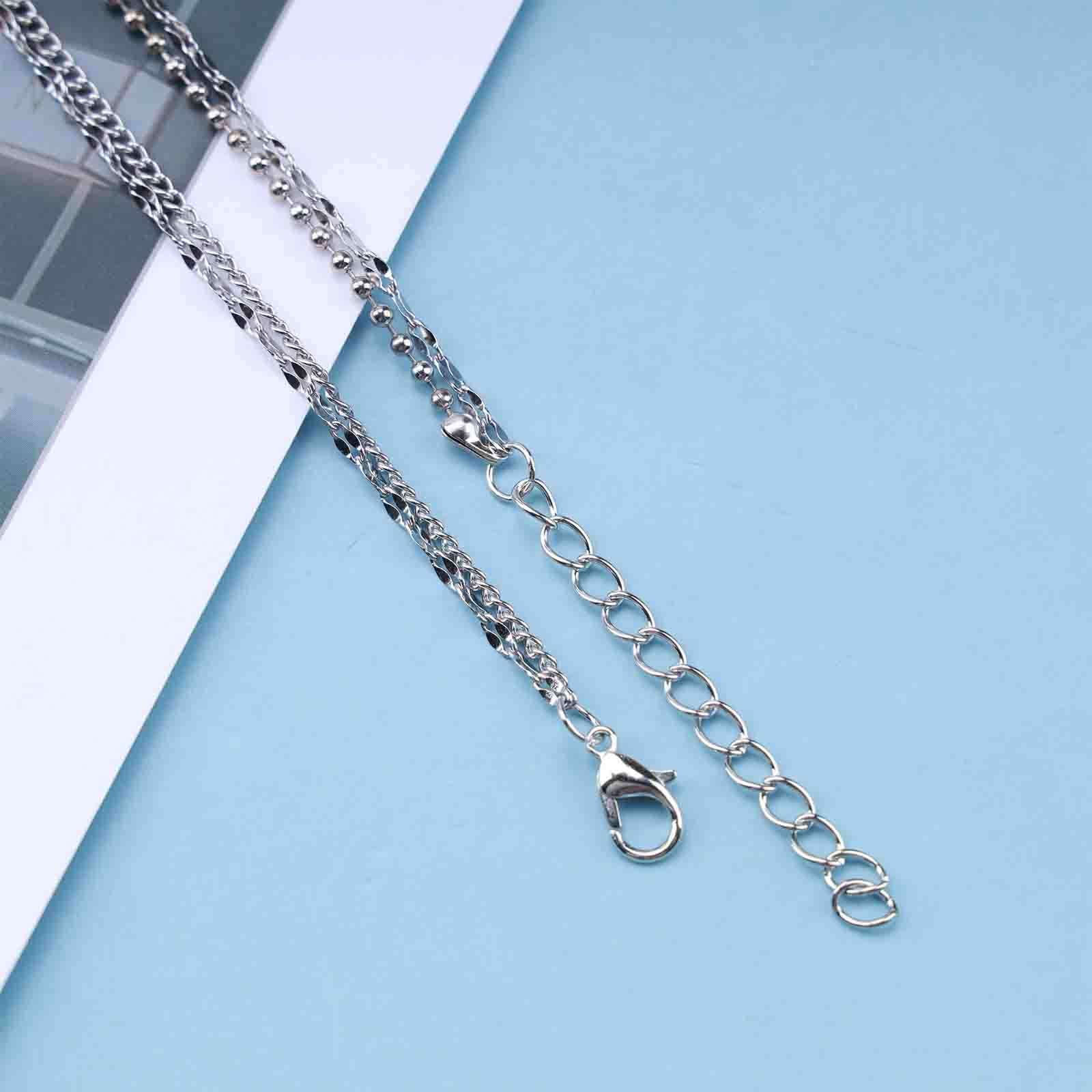 Bohemian Love Heart Pendant Necklace - Silver Y Lariat Choker with Karma Circle Charm, Layered Lace Chain Jewelry for Women & Girls | Perfect for Casual Wear, Date Nights & Boho Fashion