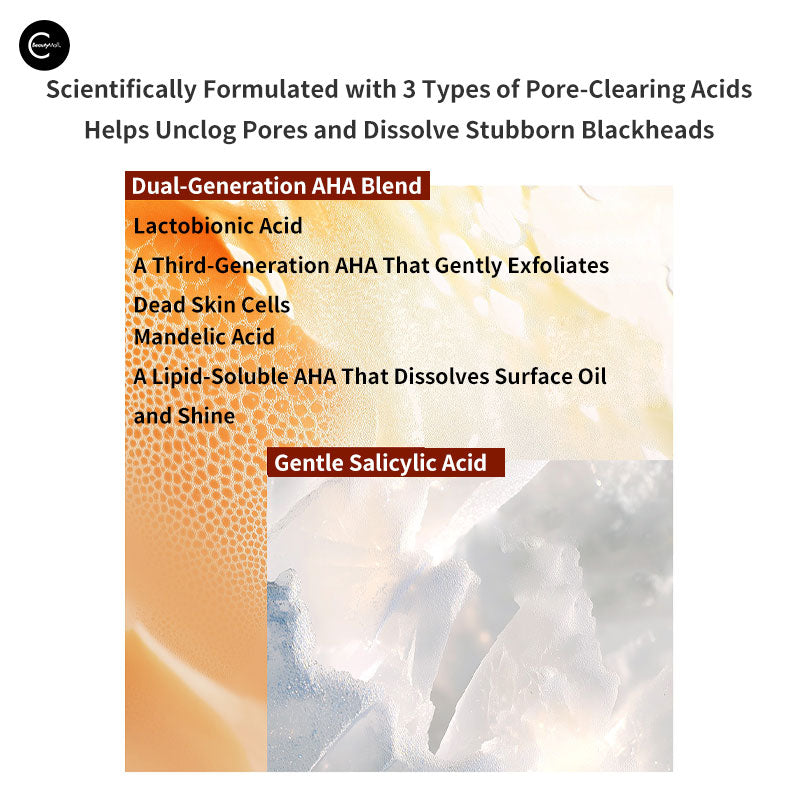 HFP Triple Acid Clay Mask - Deep Pore Cleansing & Exfoliating Face Mask for Acne & Blackheads - Perfect for Oily & Combination Skin - Use for Weekly Detox & Glowing Skin Routine