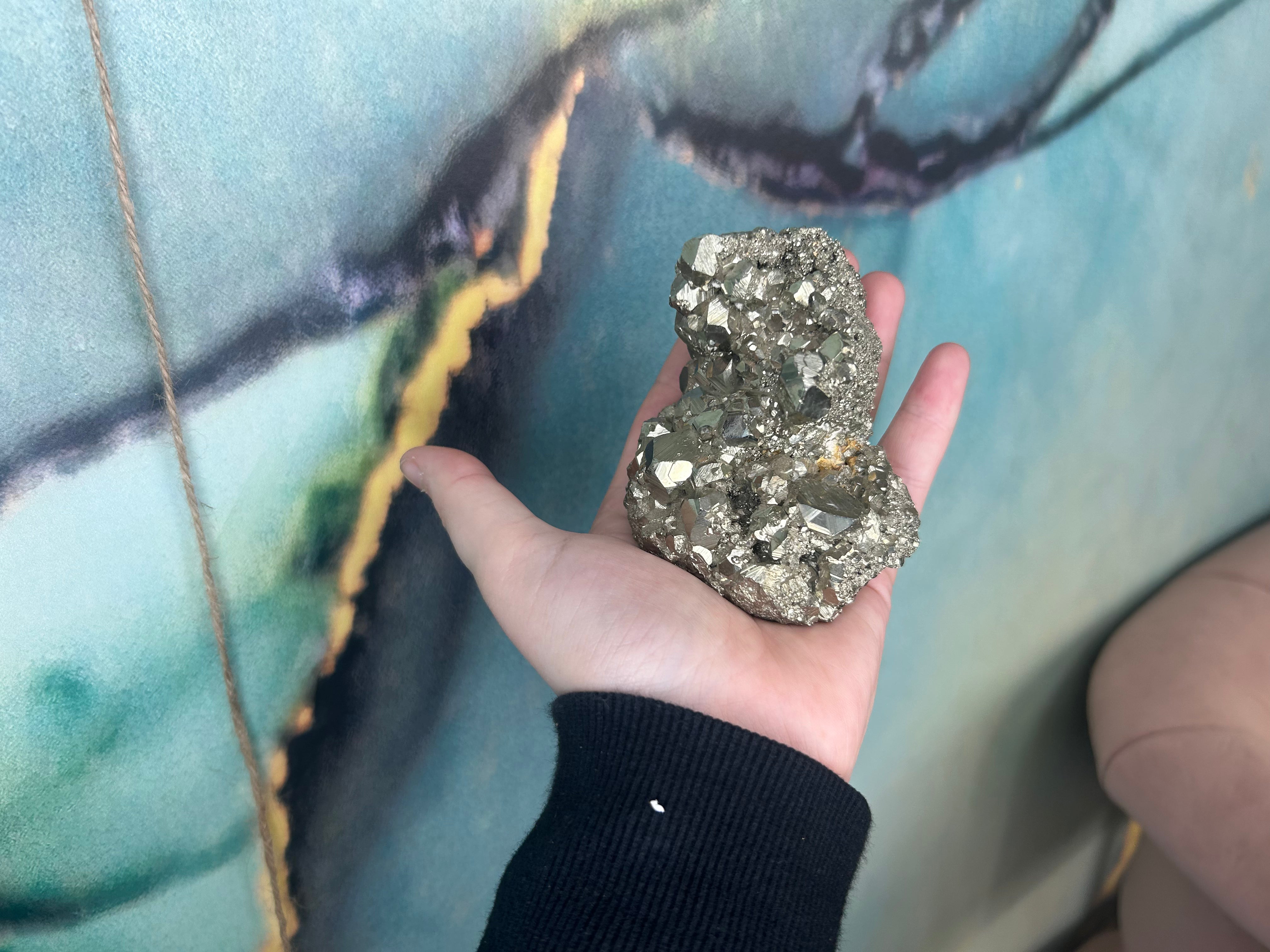 Natural Large Pyrite Cluster - Raw Mineral Specimen for Crystal Healing, Home Decor & Gift (5-7 Inches) | Perfect for Meditation, Feng Shui & Mineral Collections