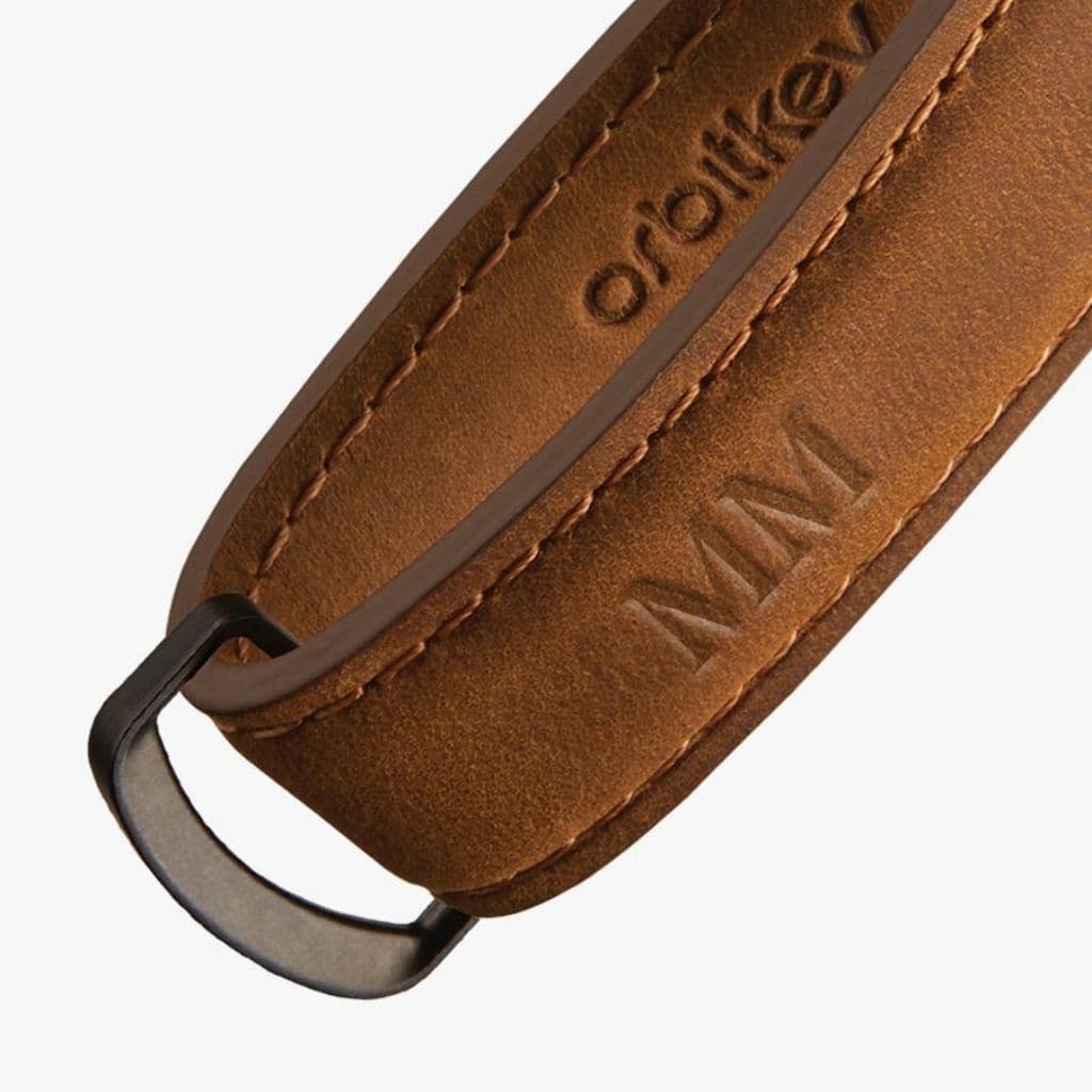 Orbitkey Leather 2.0 Key Organizer - Premium Crazy Horse Chestnut Brown Key Holder for Men & Women - Perfect for Home, Office, and Travel Organization