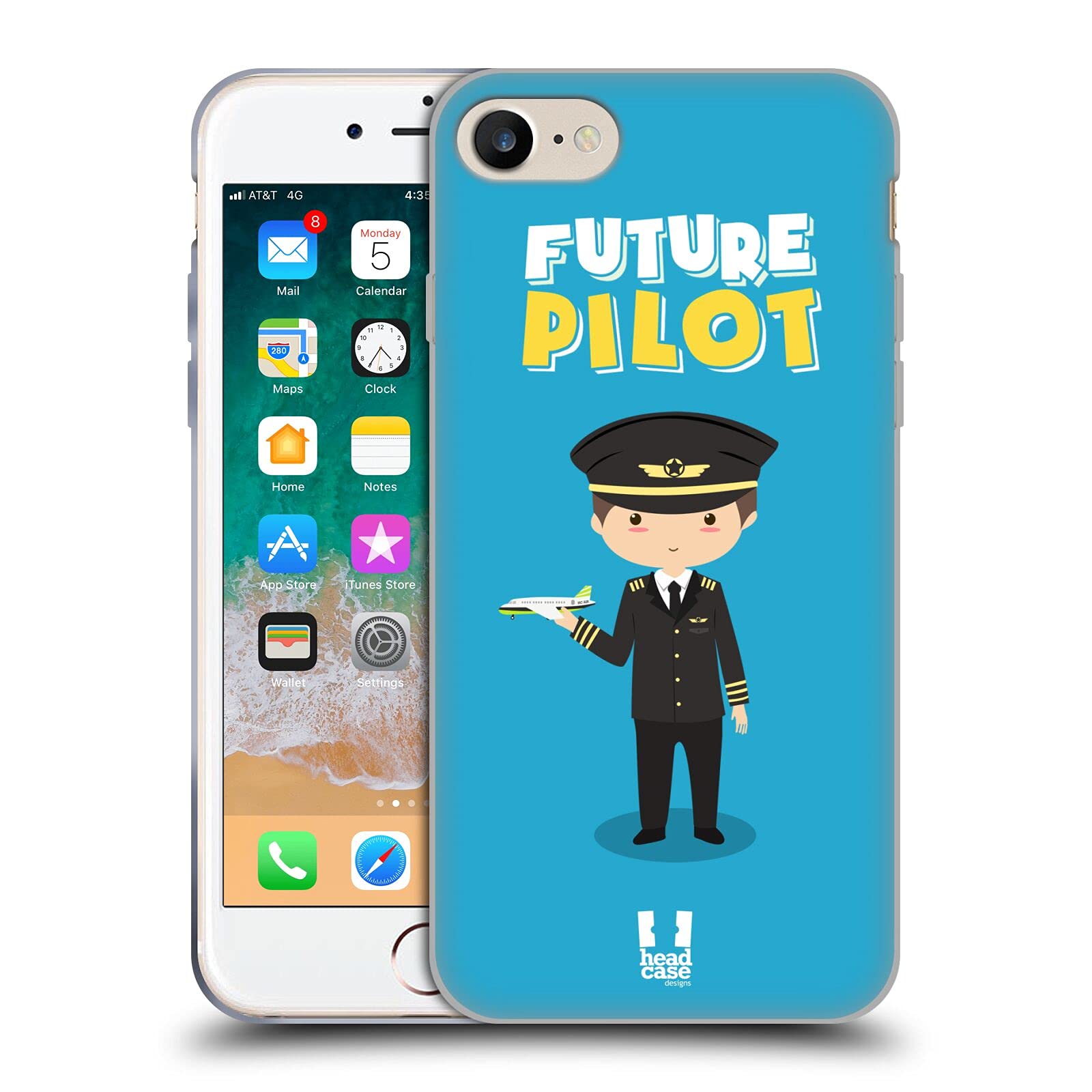 Head Case Designs Pilot Kids of Tomorrow Soft Gel Phone Case - Compatible with Apple iPhone 7/8/SE 2020 & 2022 | Protective Cover for School, Play & Everyday Use