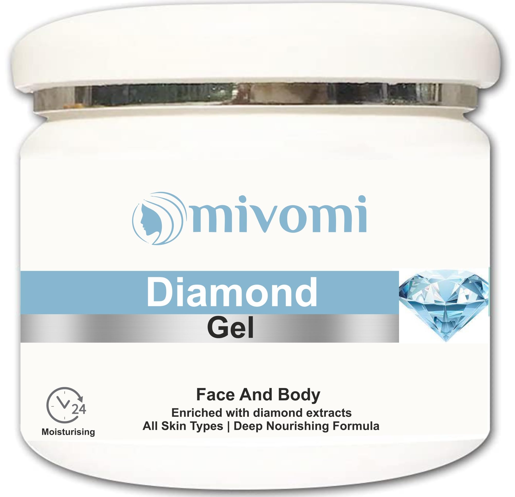 Premium MIVOMI Diamond Gel Nail Polish - 250ml Bottle for Long-Lasting Shine & Durability | Salon-Quality UV/LED Gel for Manicures & Pedicures at Home or Professional Use
