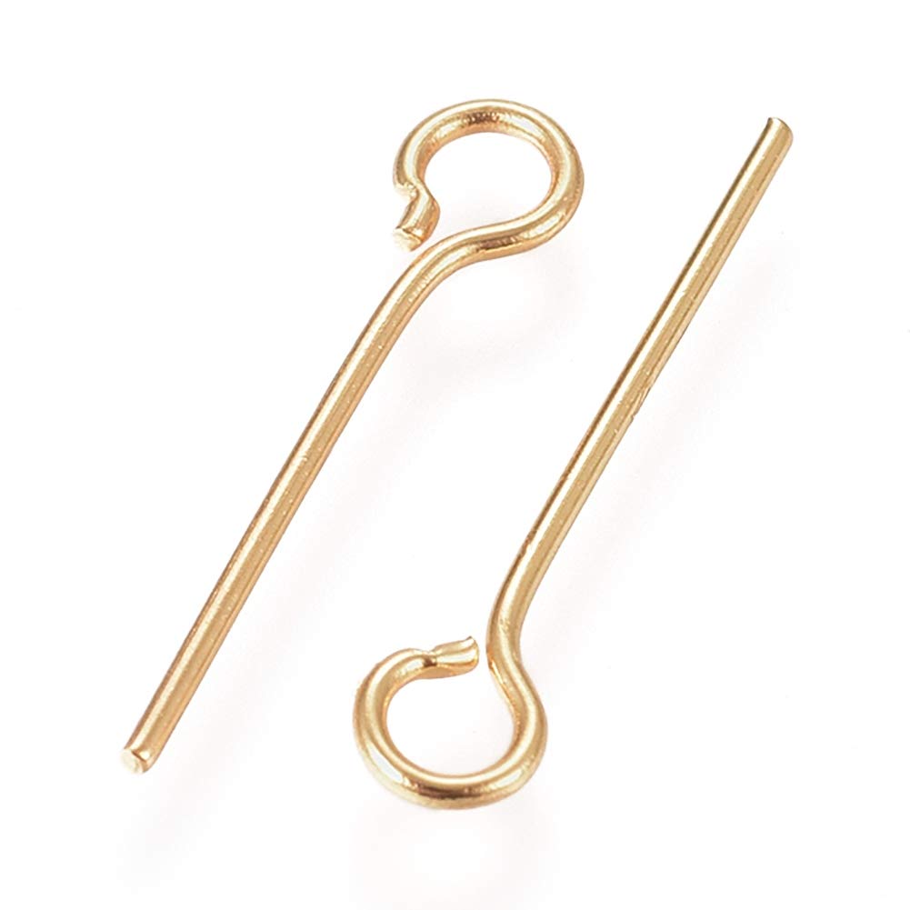 200Pcs Stainless Steel Eye Pins 23 Gauge 15mm/0.59
