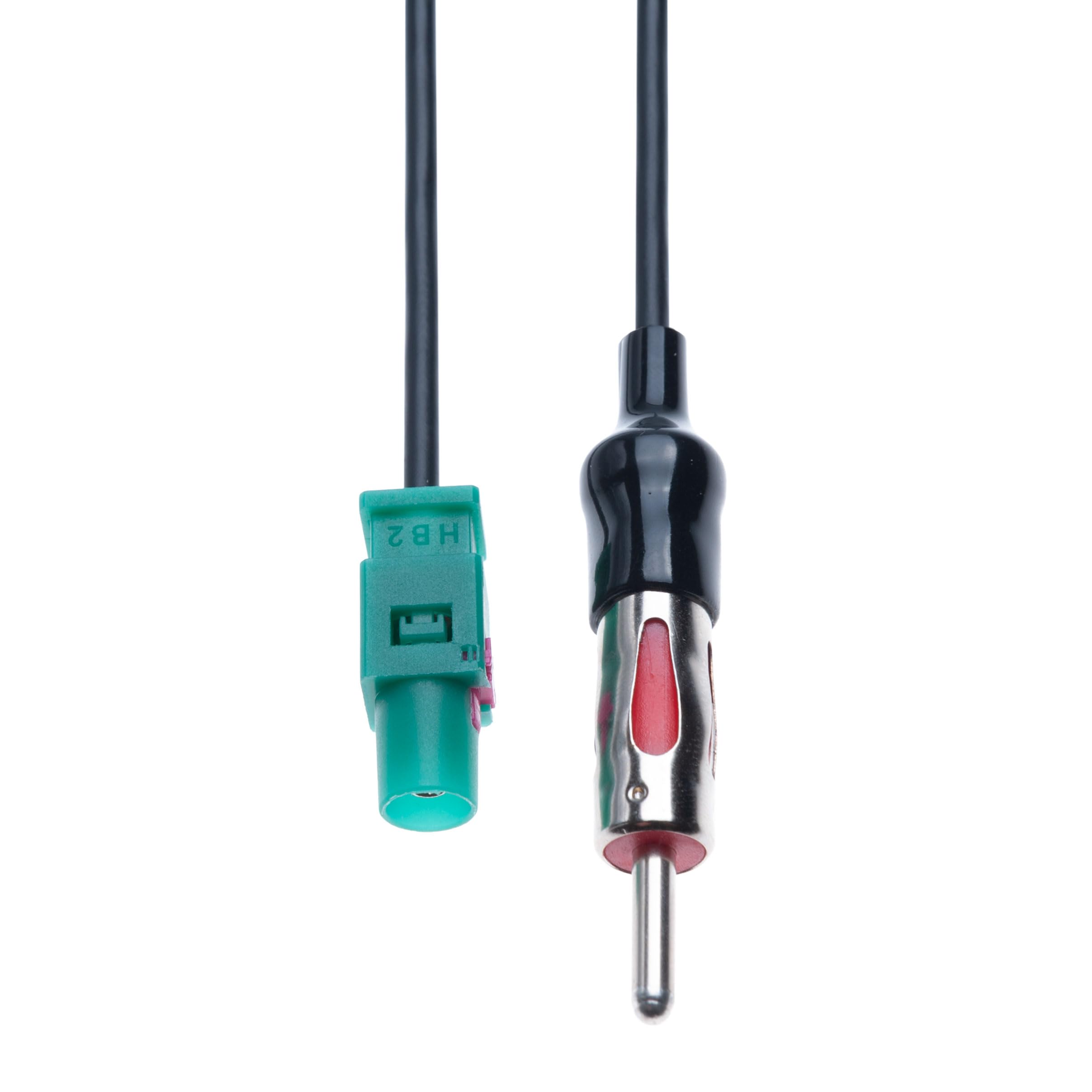 FM AM Radio Antenna Adapter Cable - Fakra Male to DIN Male Plug Car Audio Aerial Adapter - 12-24V Auto Stereo Connector for Ford BMW VW Volkswagen - Perfect for Car Radio Installation and Signal Boosting