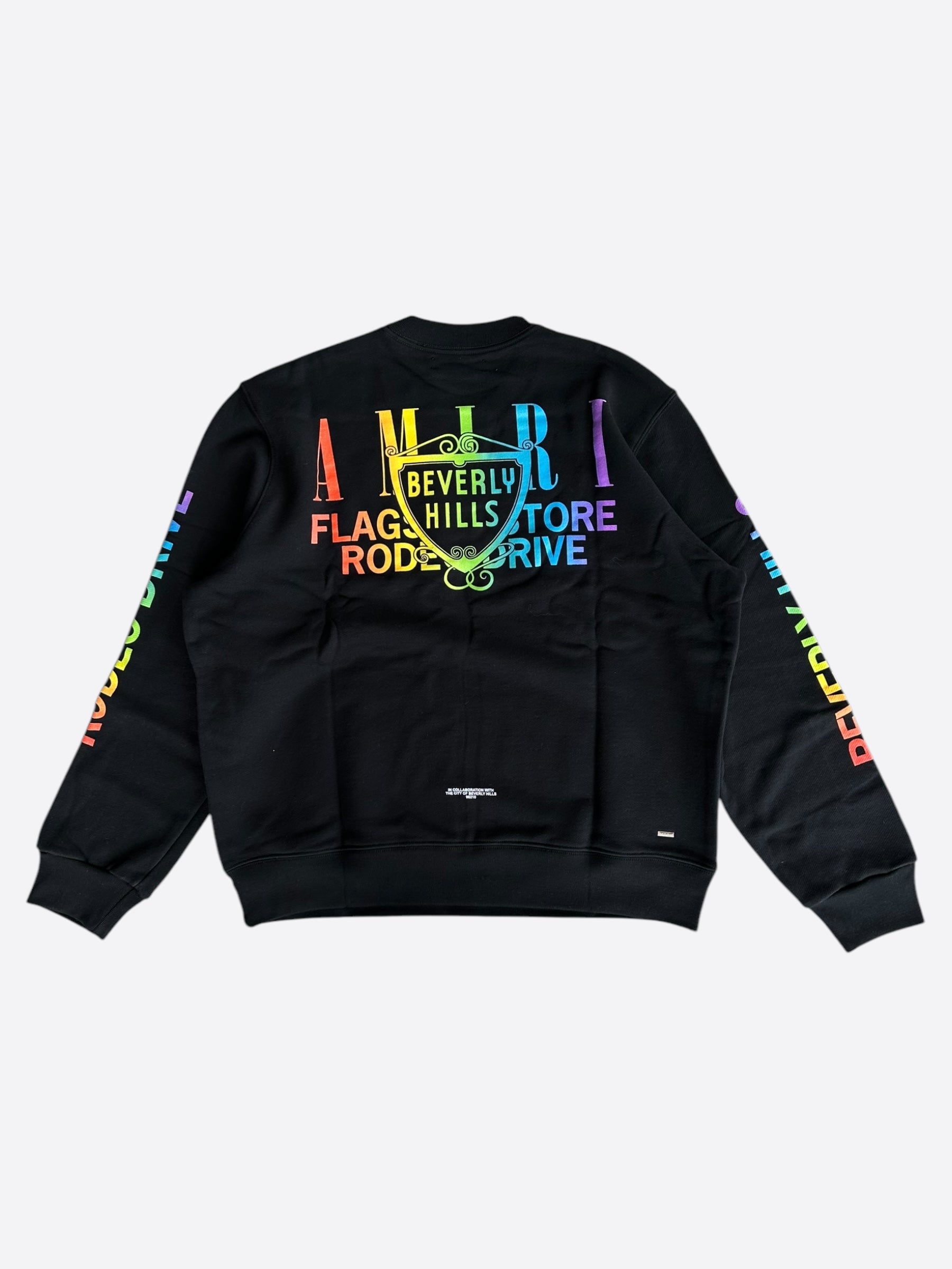 Amiri Black Rainbow Beverly Hills Sweater - Luxury Designer Knitwear for Men | Perfect for Casual Outings & Streetwear Fashion