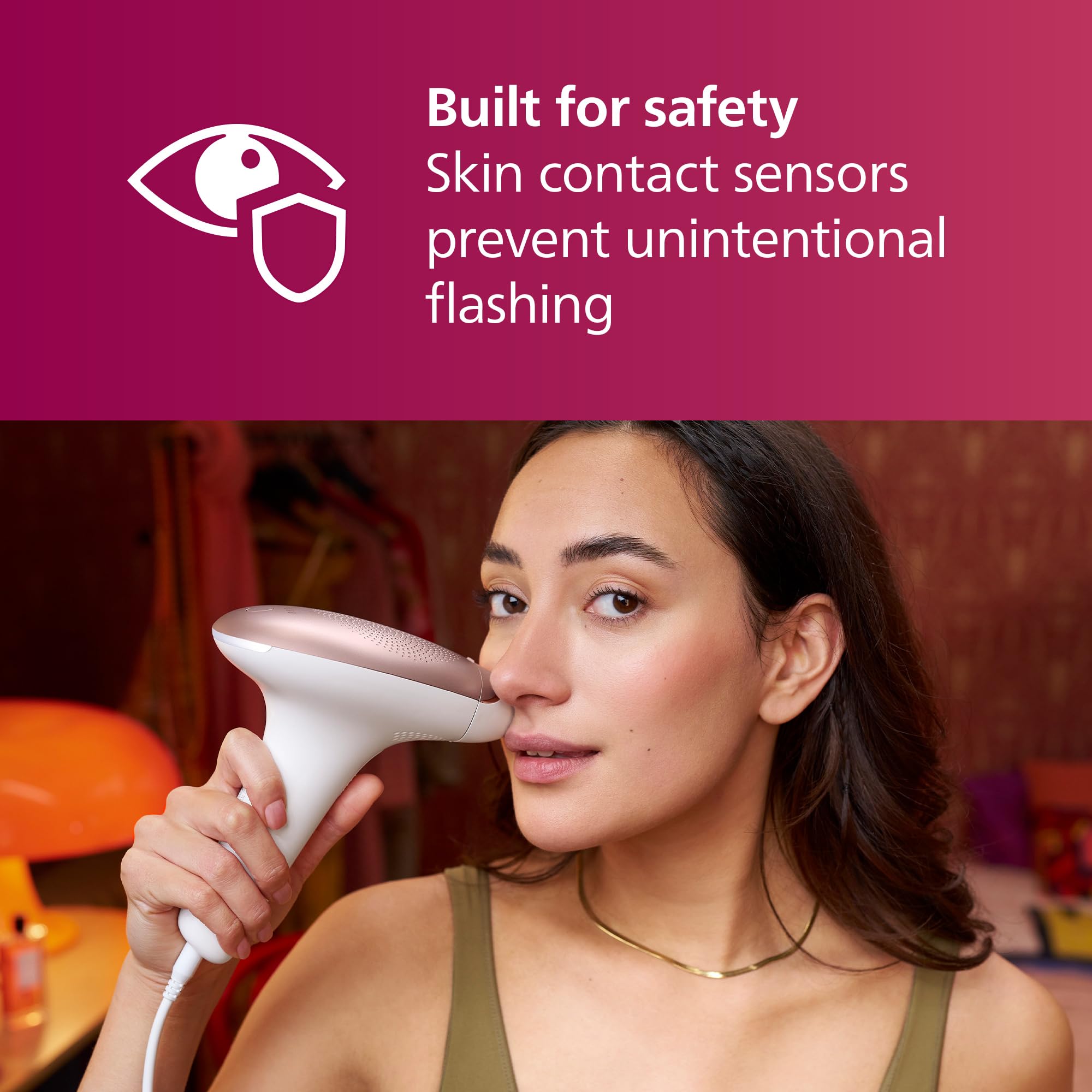 Philips Lumea IPL Hair Removal Device BRI921/00 - Permanent Hair Removal System for Women & Men with Satin Compact Trimmer, 2 Attachments for Body & Face, Corded Use - At-Home Hair Removal for Smooth Skin on Legs, Arms, Bikini Line & Face