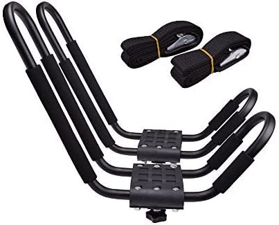 HTTMT Kayak-1 (1 Person) - Heavy Duty J-Bar Kayak Carrier for Canoe, Boat & Surf Ski - Universal Roof Top Mount for Car & SUV Crossbars - Perfect for Outdoor Adventures & Water Sports