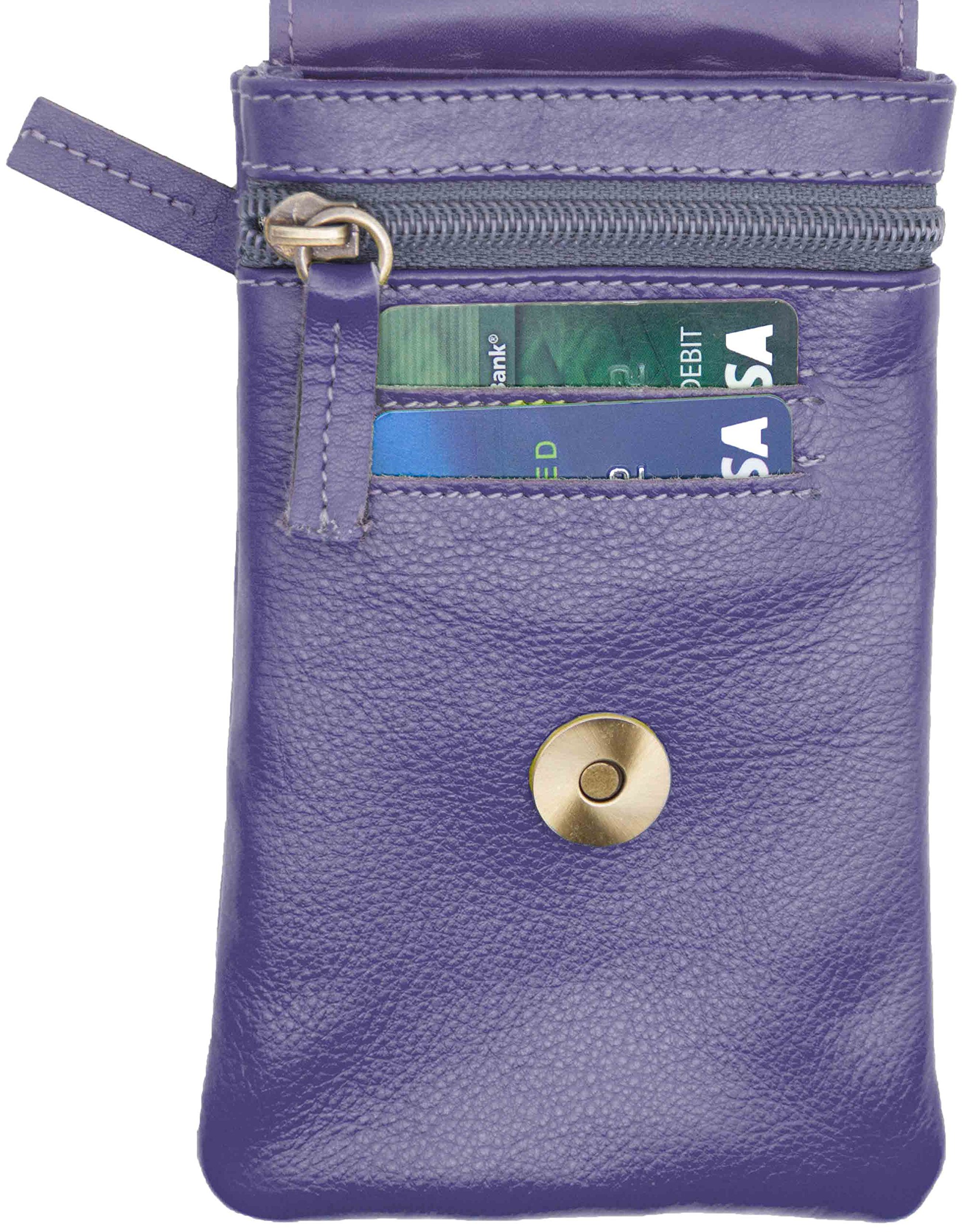 Genuine Cowhide Leather Mini Crossbody Wallet Shoulder Bag for Women - Stylish & Compact Night Out Essential for Parties, Travel, and Daily Use