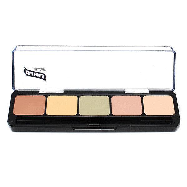 Graftobian HD Glamour Creme Corrector Palette - Professional Color Correcting Makeup for Flawless Skin - Perfect for Contouring, Highlighting & Concealing Dark Circles