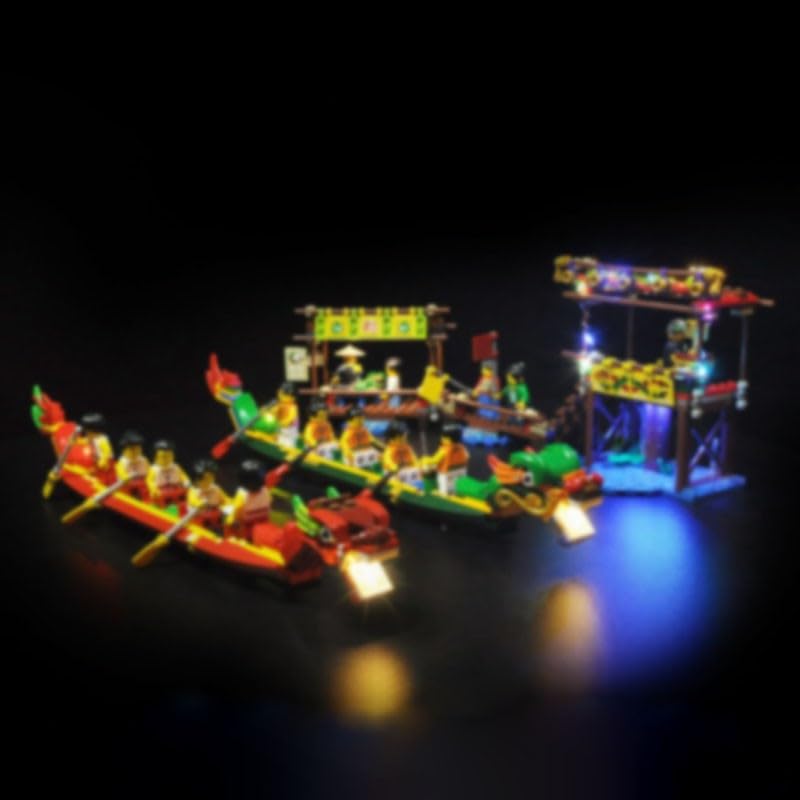 80103 LED Lighting Kit for Boat Racing Building Blocks - No Model Set Included - Classic Version Decorative Model Lamp - Perfect for DIY Projects, Home Decor, and Model Enthusiasts