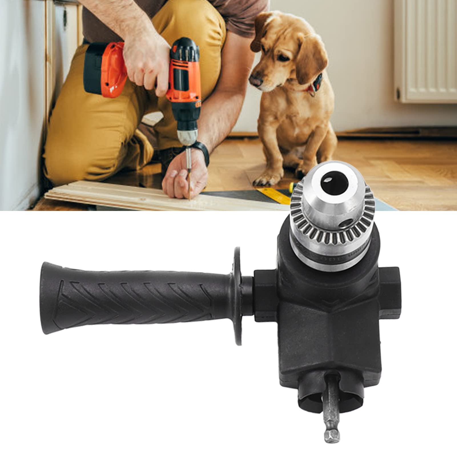 90 Degree Right Angle Drill Adapter - Professional Cordless Drill Attachment with Bend Extension for Tight Spaces | Perfect for Plumbing, Electrical Work & DIY Projects