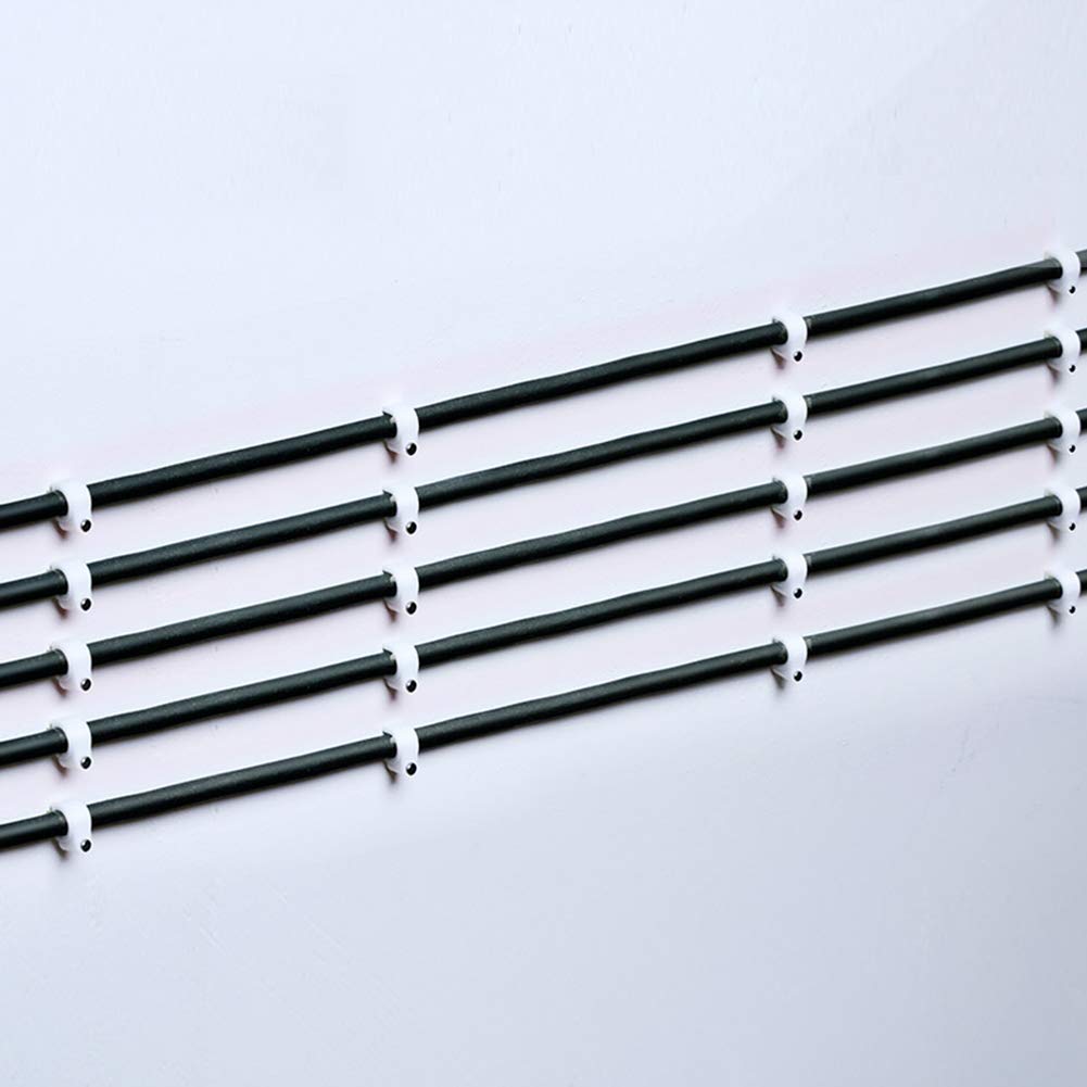 200PCS 6MM White Round Cable Clips - Cable Management Organizer with Steel Nails for Wall Mounting - Perfect for Home Office, TV Wires, Computer Cables and Electrical Cord Organization