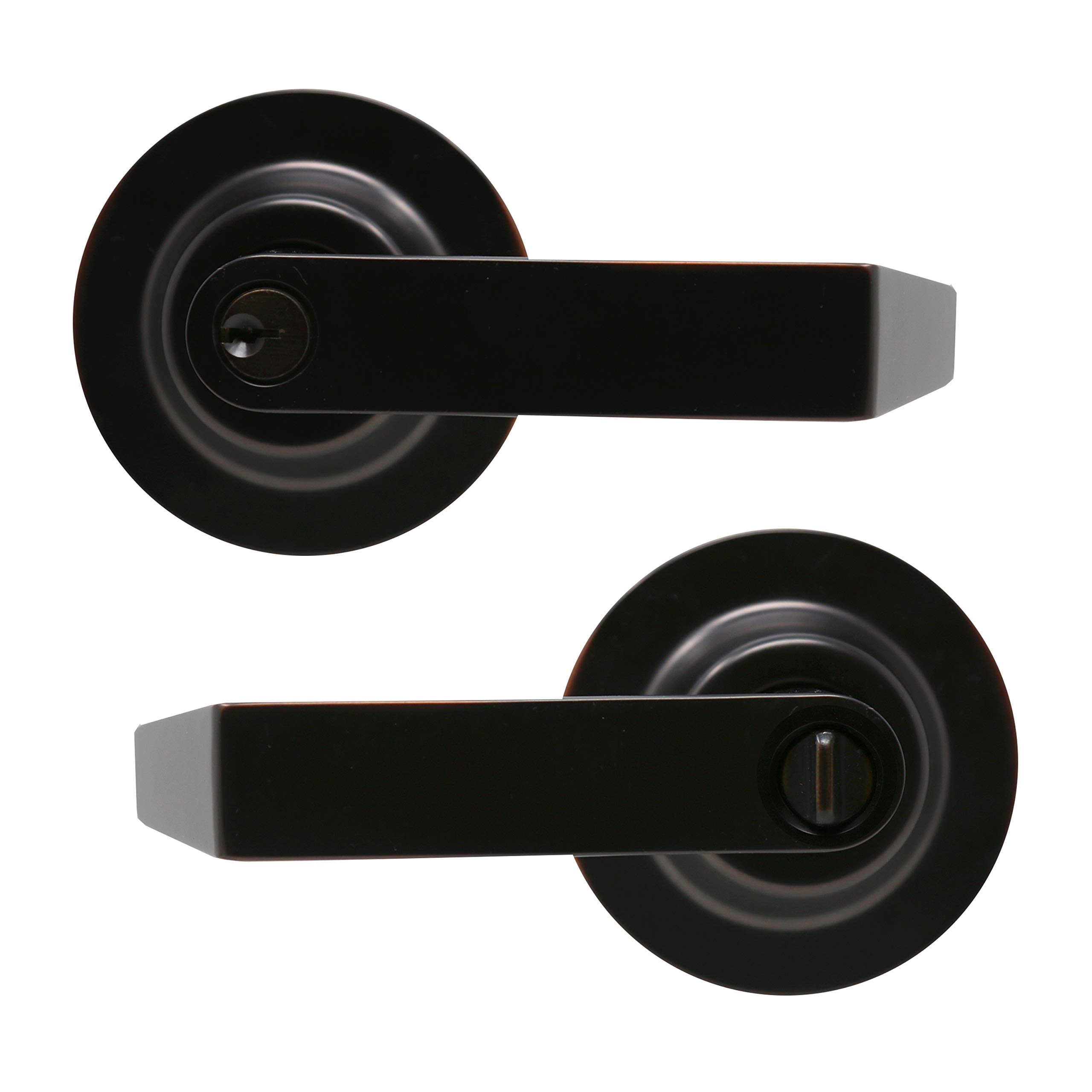MiLocks Grade 1 Commercial Heavy Duty Cylindrical Lever Door Lock - ANSI/BHMA Certified, Oil Rubbed Bronze Finish for Office, Warehouse & Industrial Entry Security