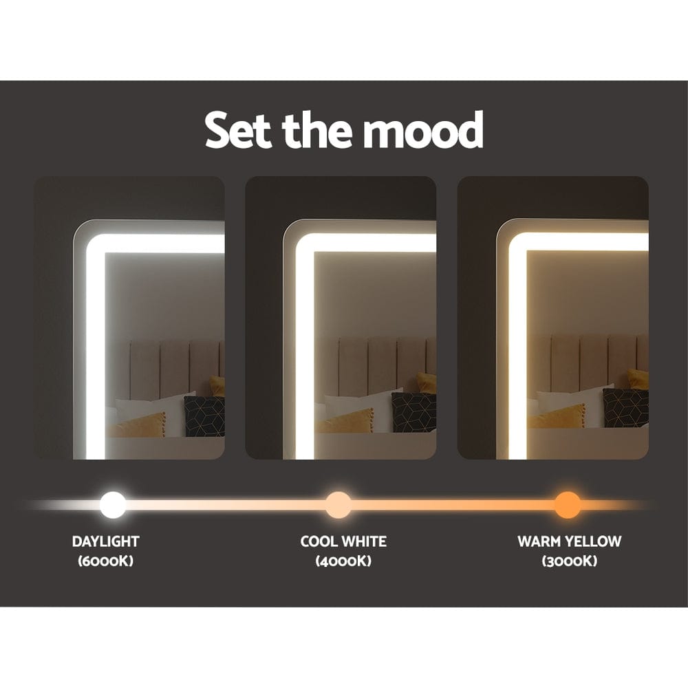 Embellir Hollywood Vanity LED Makeup Mirror with Lights - 50X60CM White Cosmetic Mirror for Professional Makeup Application, Home Dressing Room & Beauty Salon Use
